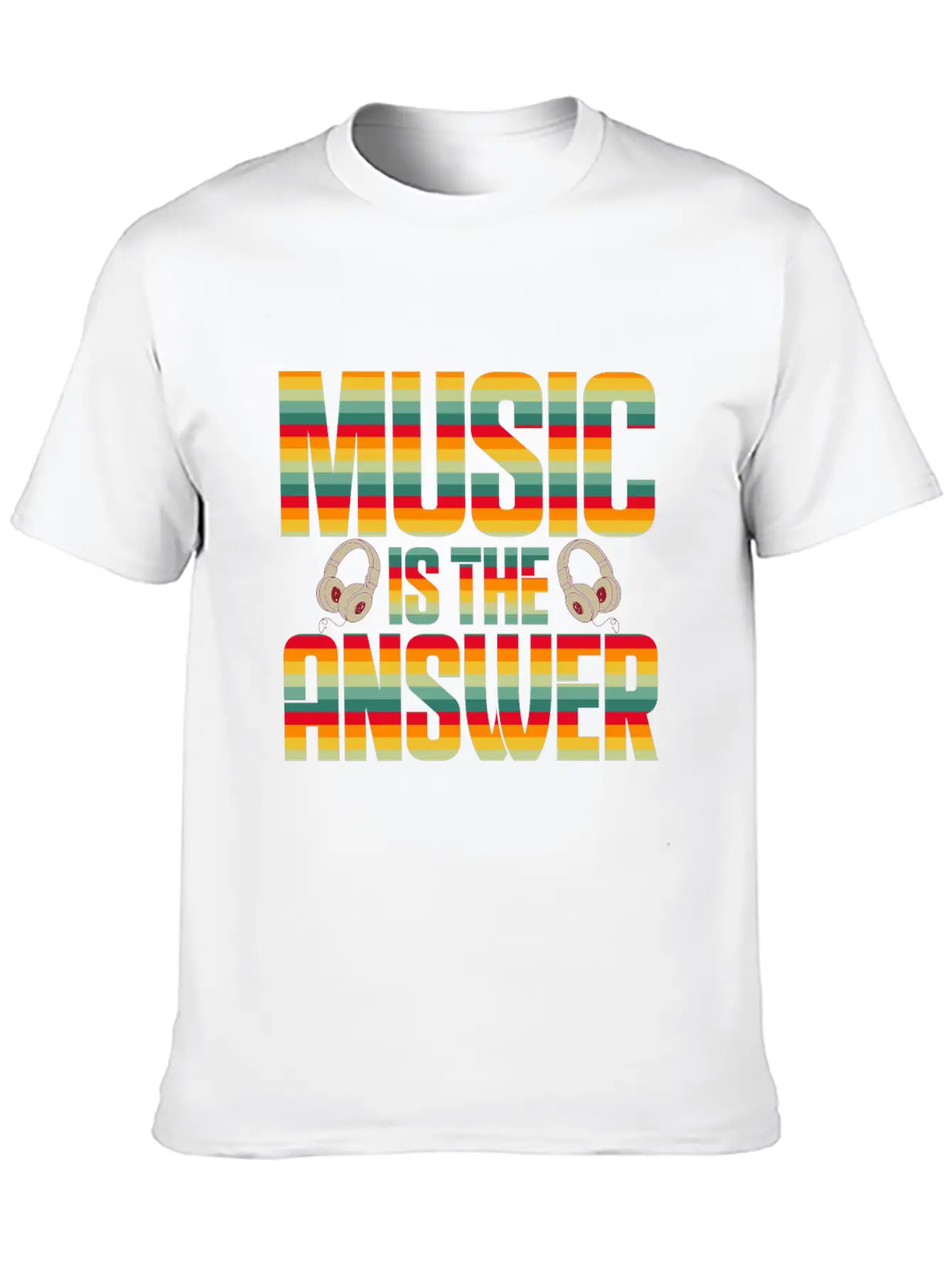 Music Is The Answer Breathable Soft Cotton T-Shirt – Timeless Casual Look