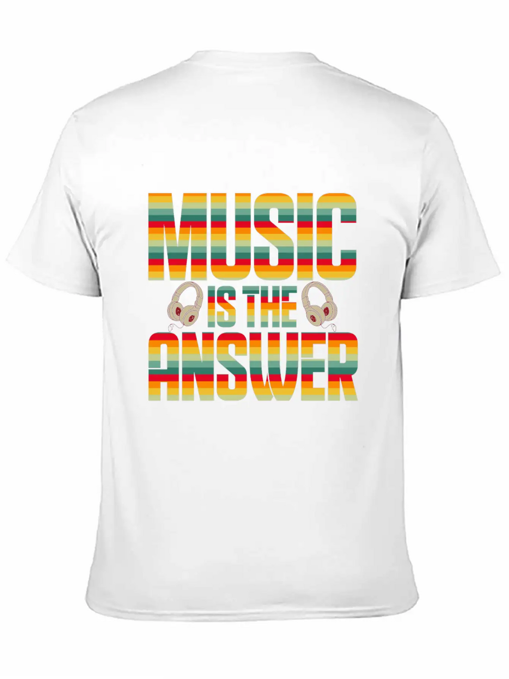 Music Is The Answer Breathable Soft Cotton T-Shirt – Timeless Casual Look