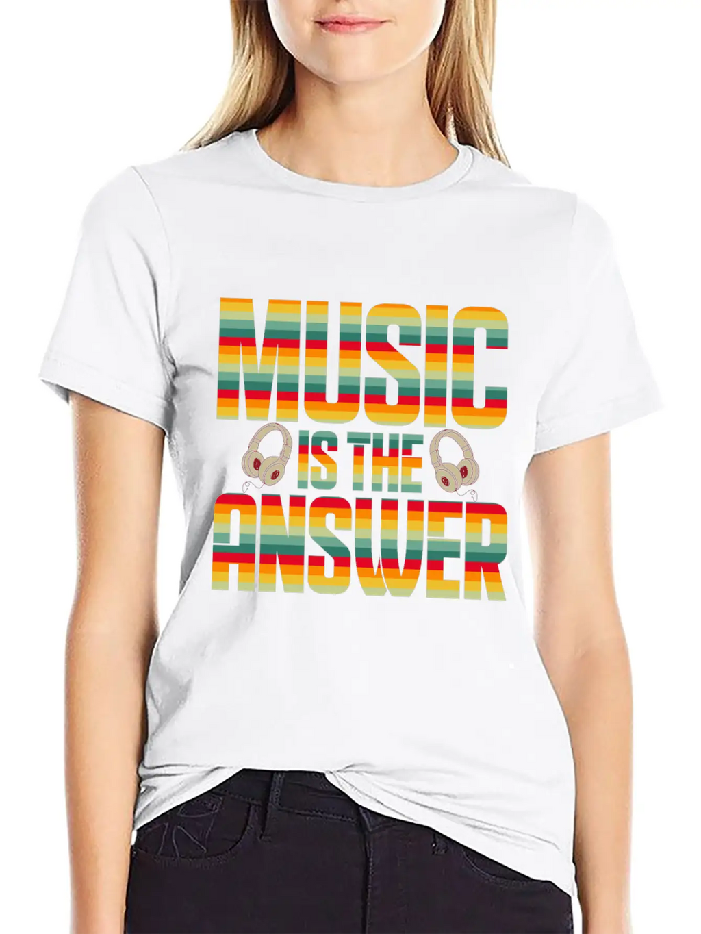 Music Is The Answer Breathable Soft Cotton T-Shirt – Timeless Casual Look