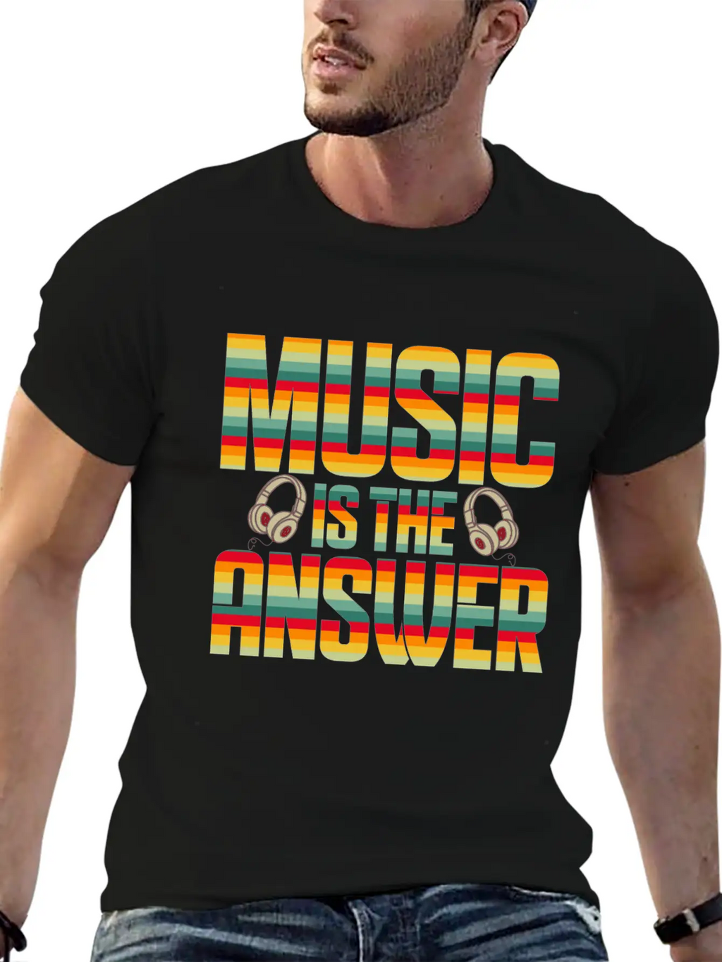 Music Is The Answer Breathable Soft Cotton T-Shirt – Timeless Casual Look