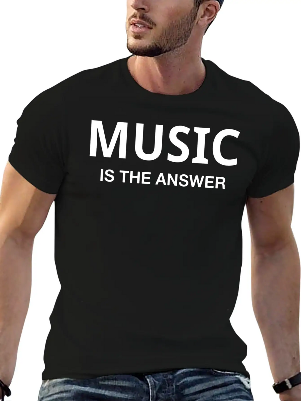 MUSIC IS THE ANSWER Classic Cotton Tee – Unisex Comfort For Any Season