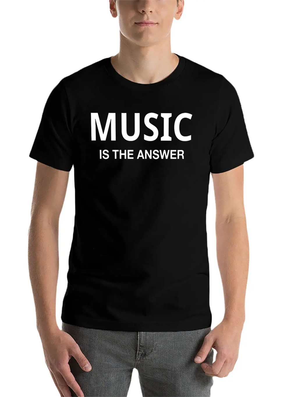 MUSIC IS THE ANSWER Classic Cotton Tee – Unisex Comfort For Any Season