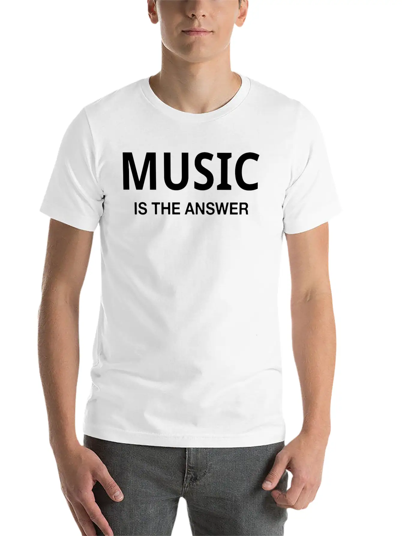 MUSIC IS THE ANSWER Classic Cotton Tee – Unisex Comfort For Any Season