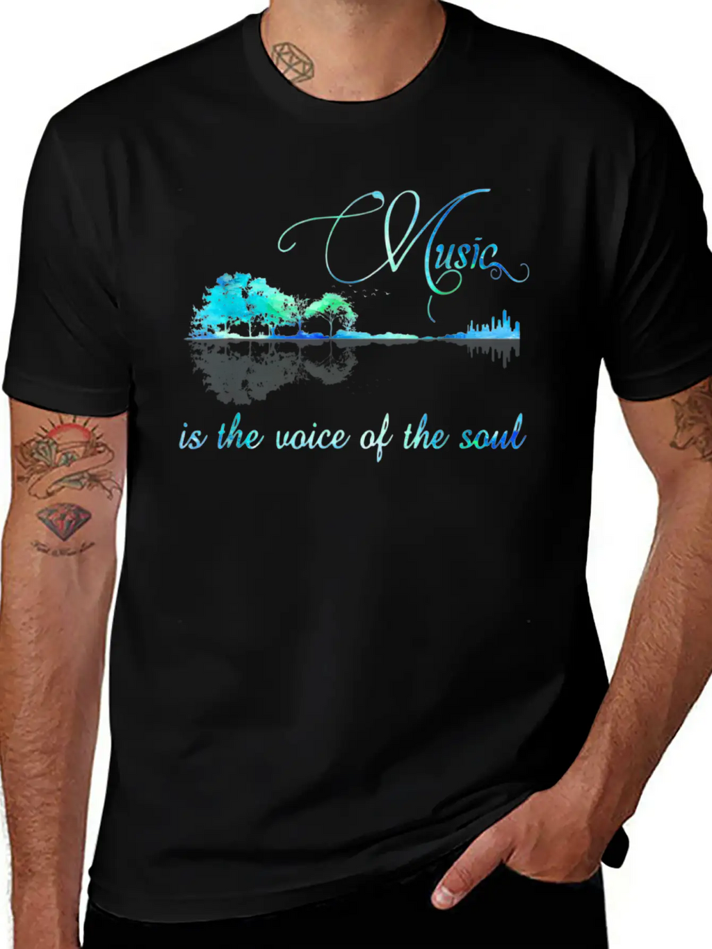 Music Is The Voice Of The Soul Relaxed Everyday Tee – Lightweight And Durable Cotton