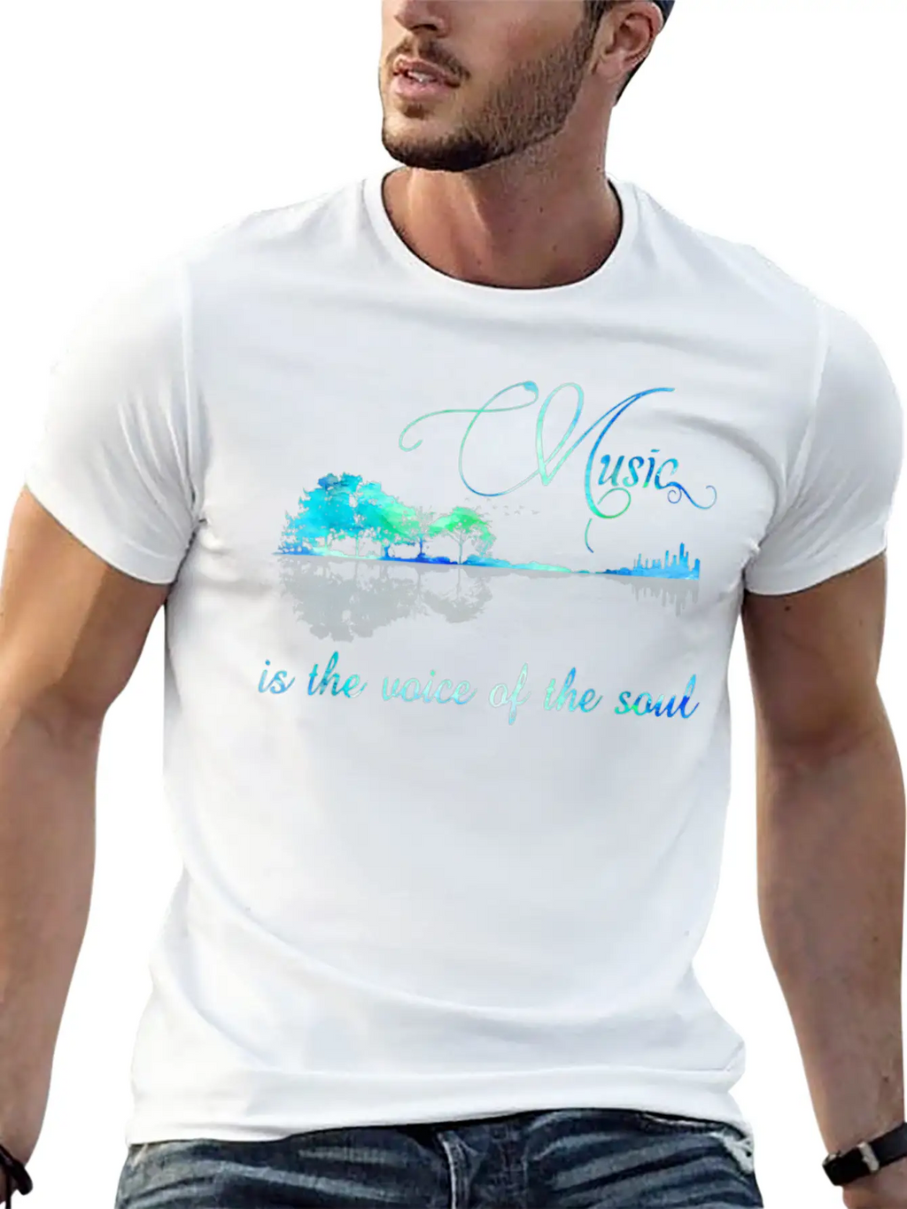 Music Is The Voice Of The Soul Relaxed Everyday Tee – Lightweight And Durable Cotton