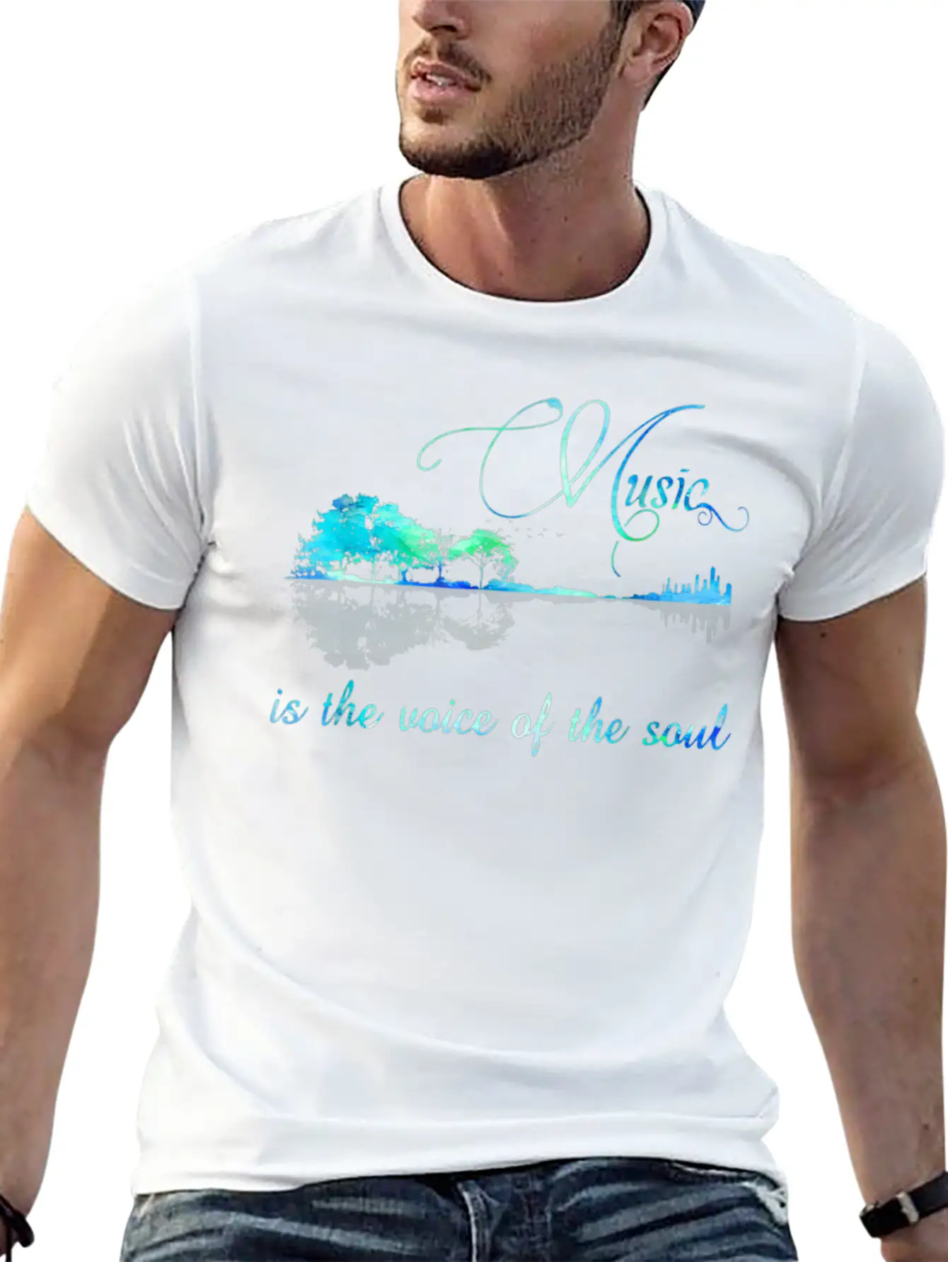 Music Is The Voice Of The Soul Relaxed Everyday Tee – Lightweight And Durable Cotton