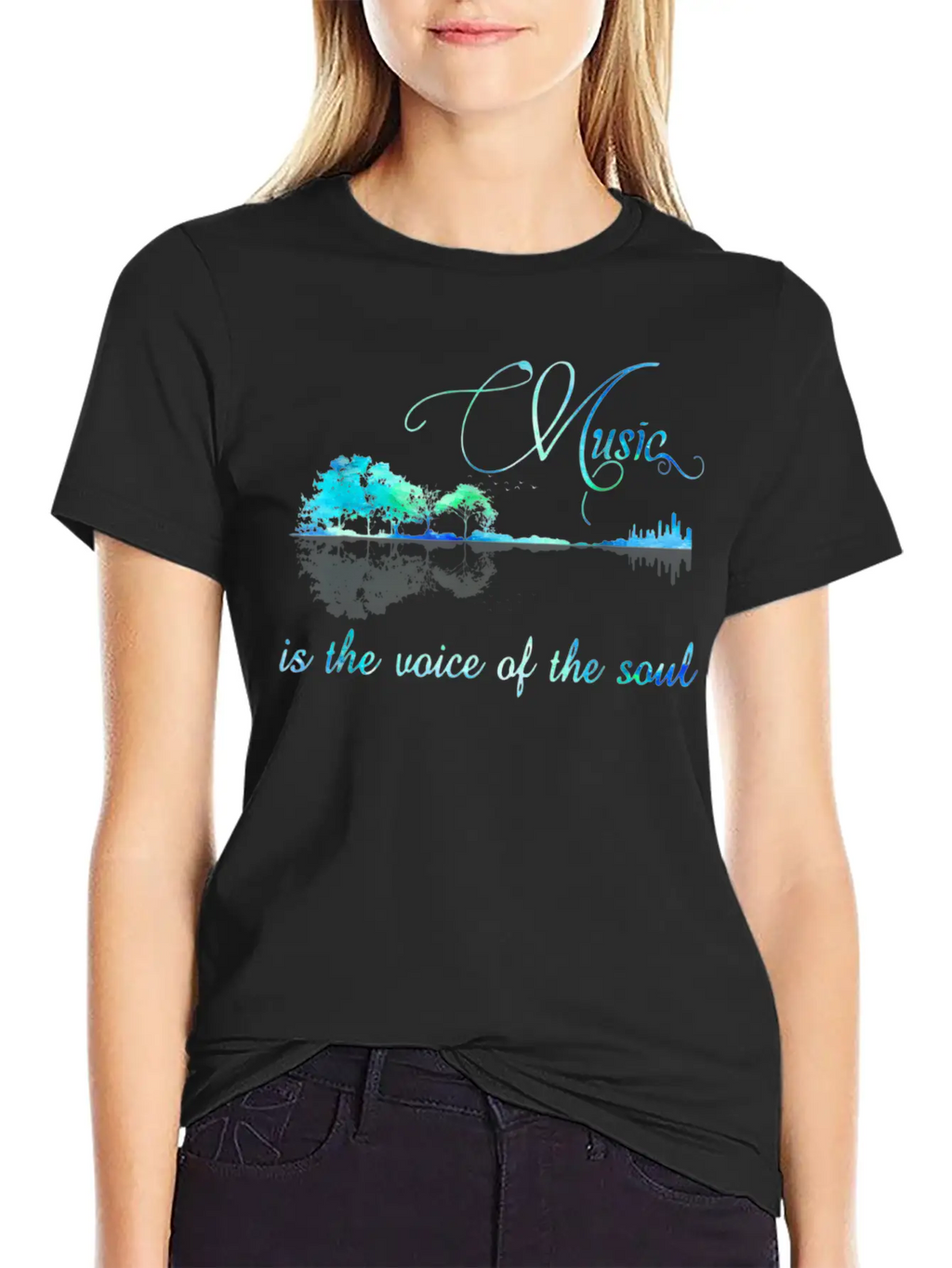 Music Is The Voice Of The Soul Relaxed Everyday Tee – Lightweight And Durable Cotton