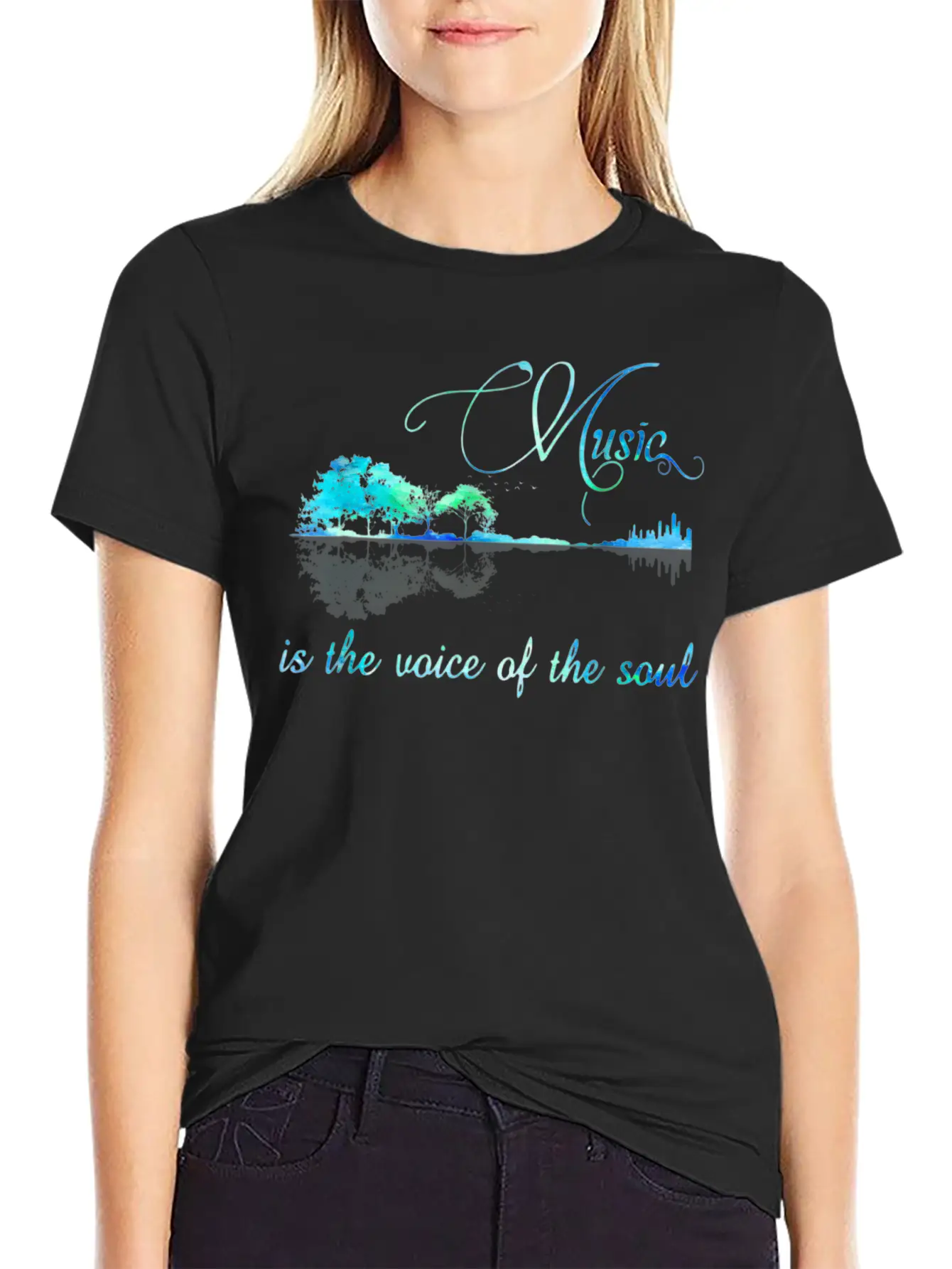 Music Is The Voice Of The Soul Relaxed Everyday Tee – Lightweight And Durable Cotton
