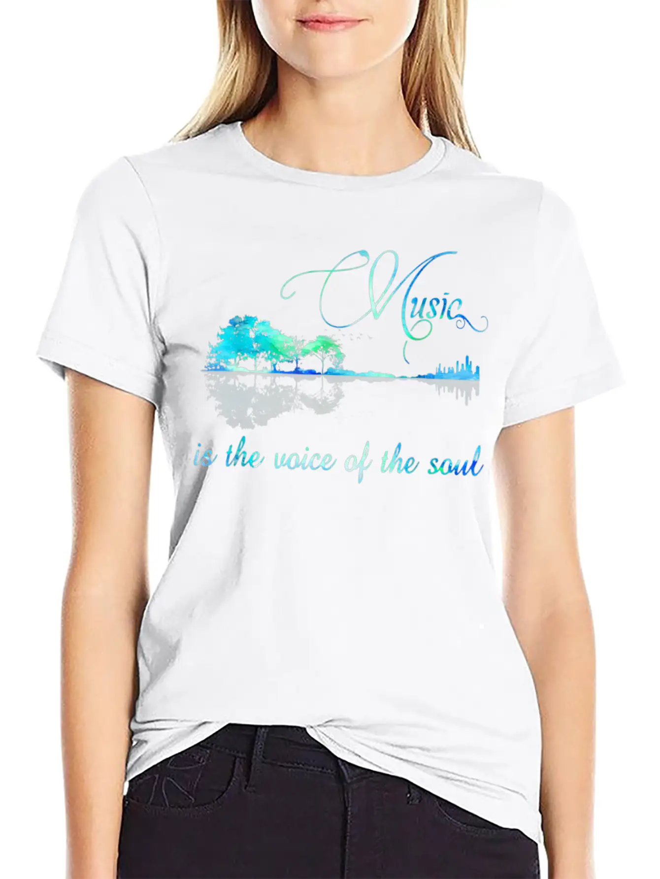 Music Is The Voice Of The Soul Relaxed Everyday Tee – Lightweight And Durable Cotton