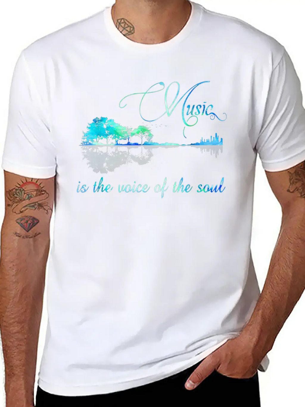 Music Is The Voice Of The Soul Relaxed Everyday Tee – Lightweight And Durable Cotton
