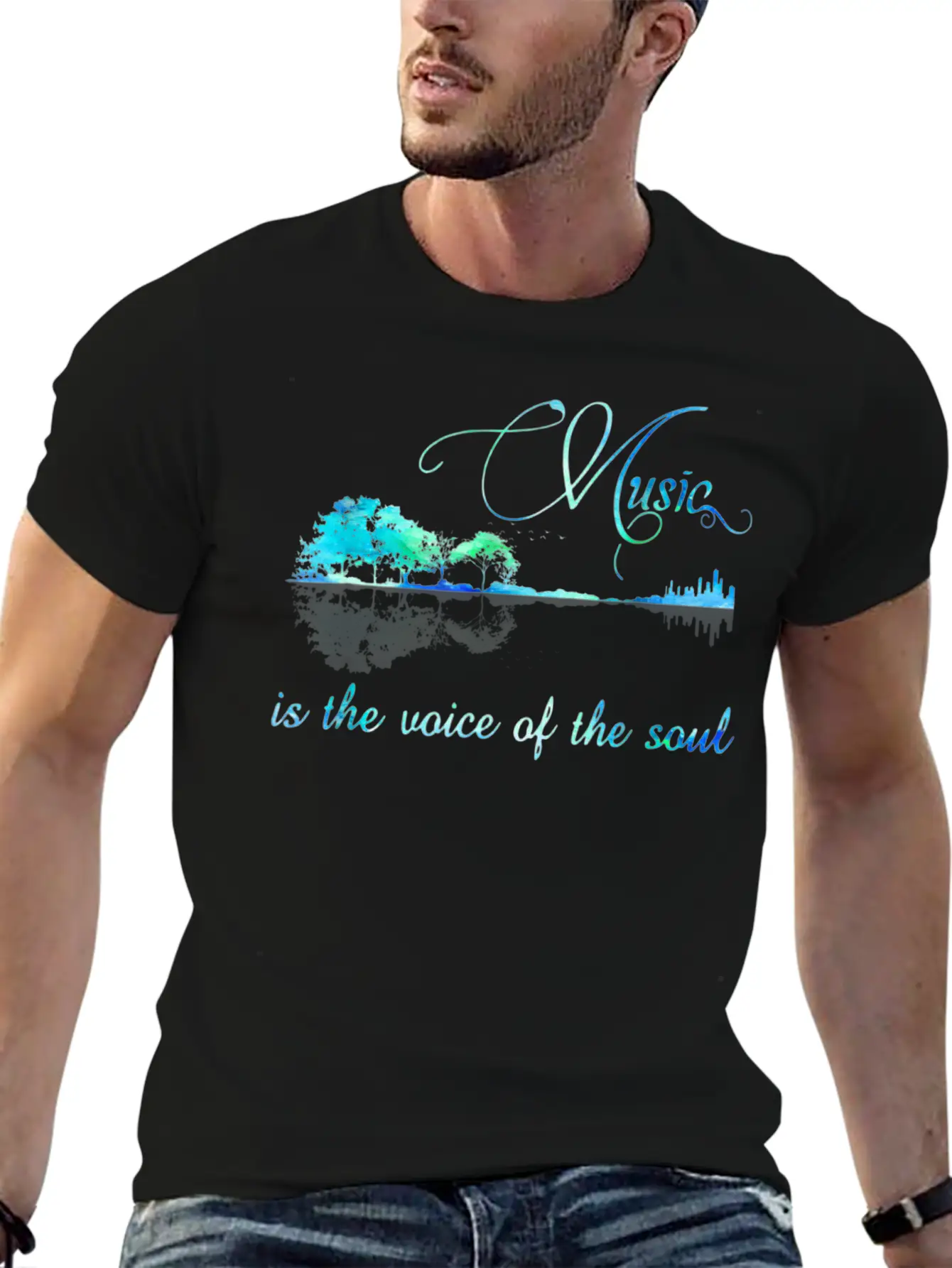 Music Is The Voice Of The Soul Relaxed Everyday Tee – Lightweight And Durable Cotton