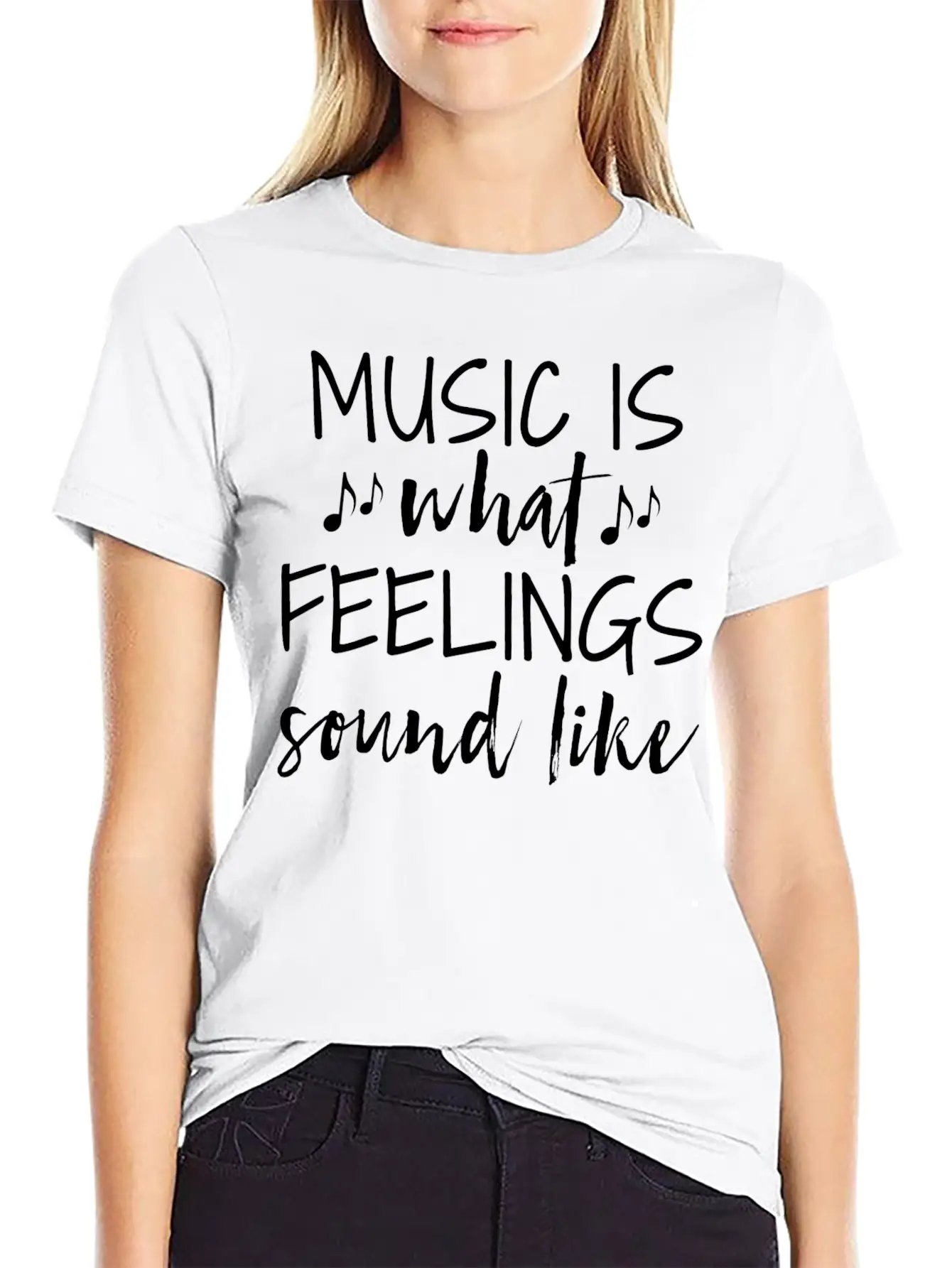 Music Is What Feelings Sound Like Classic Cotton Tee – Unisex Comfort For Any Season