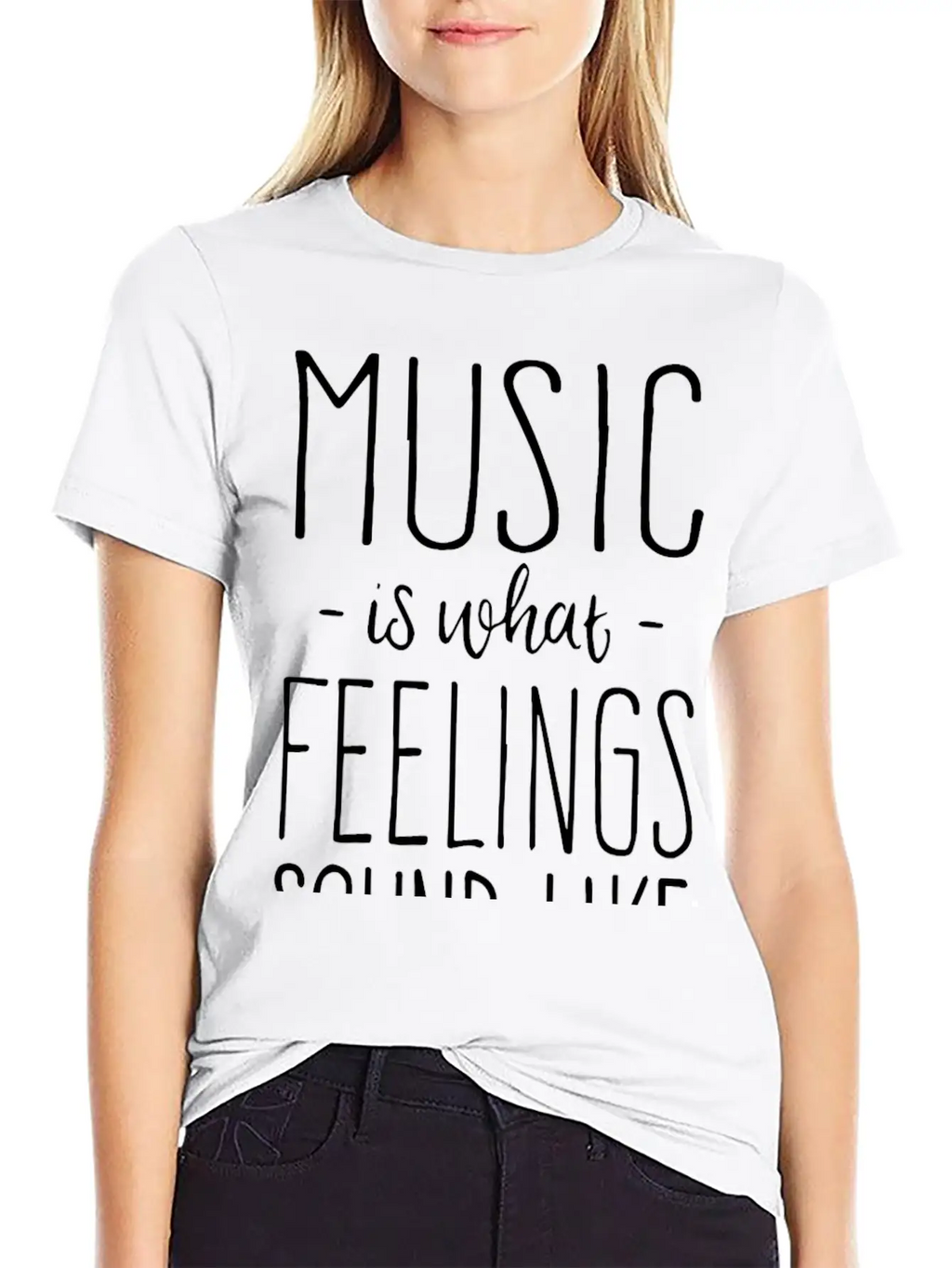 Music Is What Feelings Sound Like Essential Cotton Tee For Daily Outfits – Unisex Style