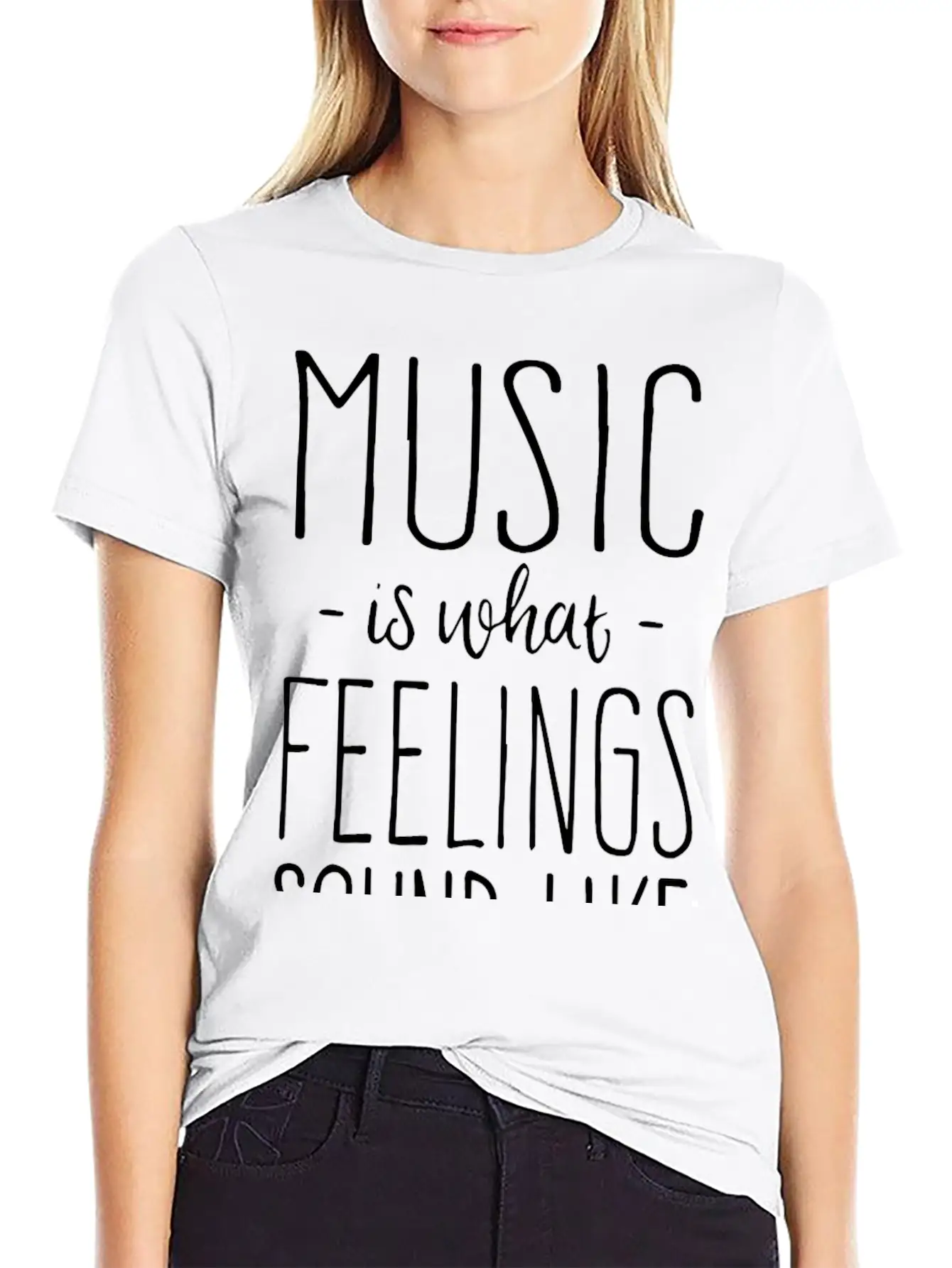 Music Is What Feelings Sound Like Essential Cotton Tee For Daily Outfits – Unisex Style