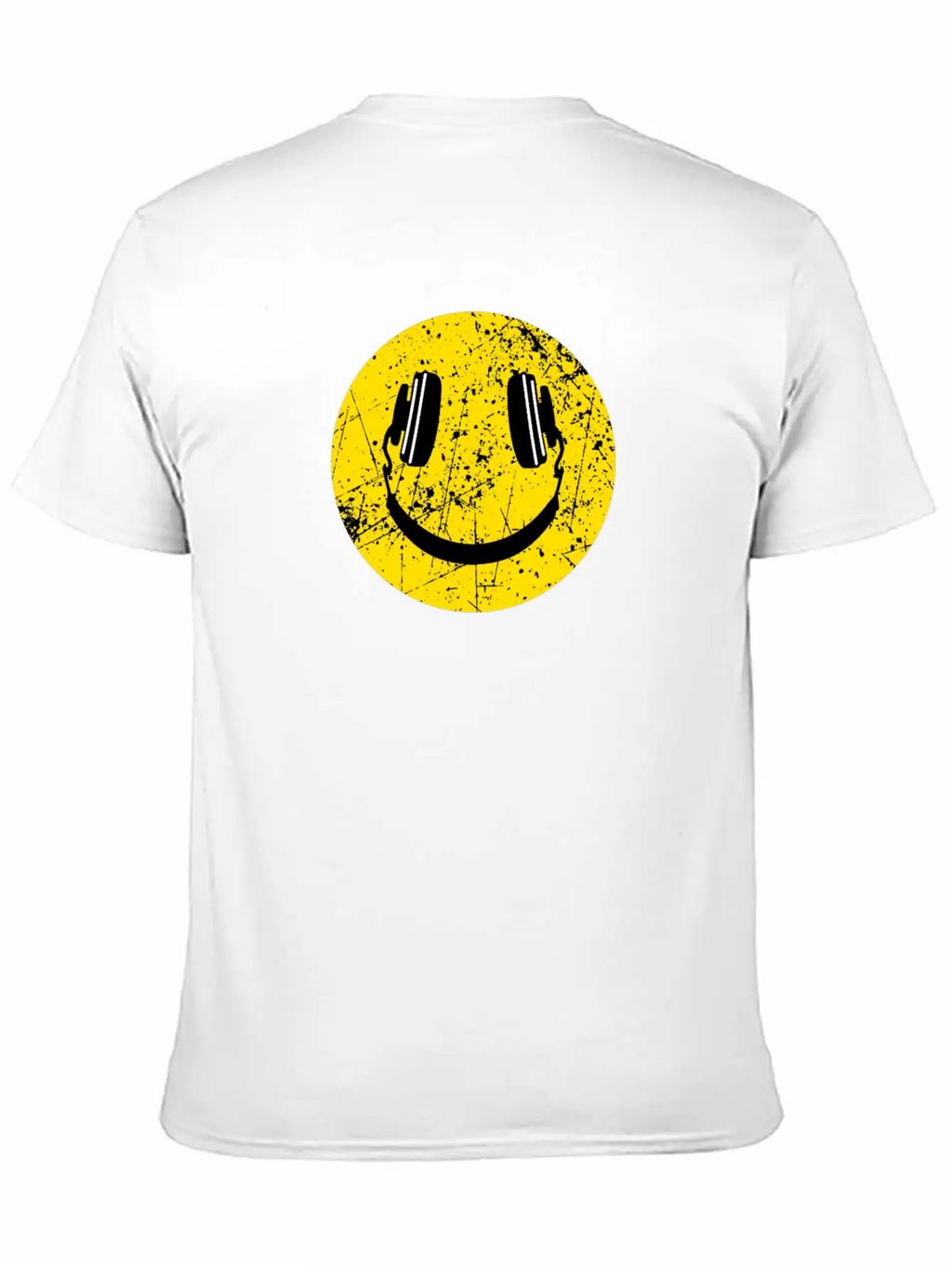Music Lover Headphones Smiley Basic Graphic T-Shirt – Daily Comfort In Soft Cotton