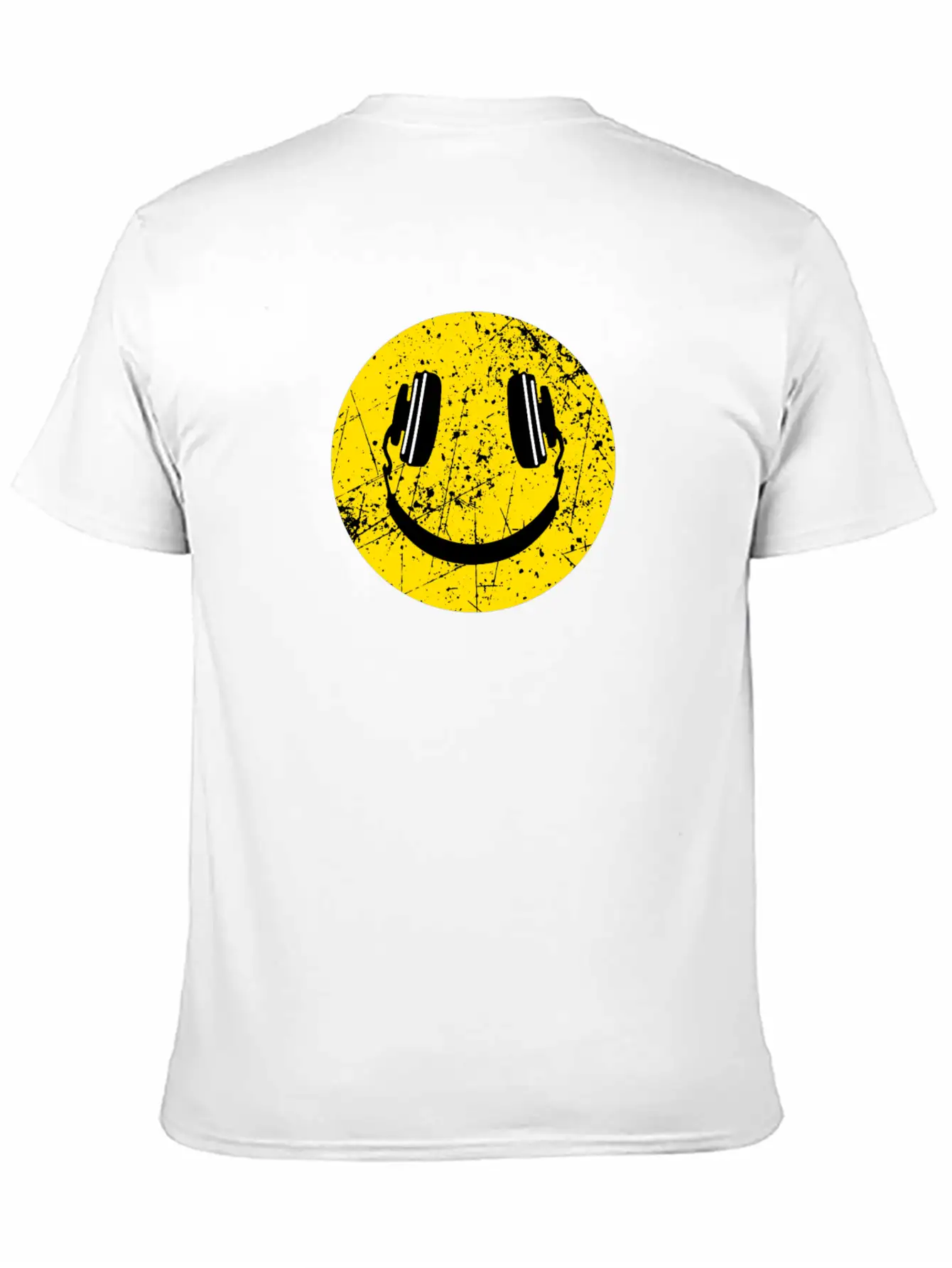 Music Lover Headphones Smiley Basic Graphic T-Shirt – Daily Comfort In Soft Cotton