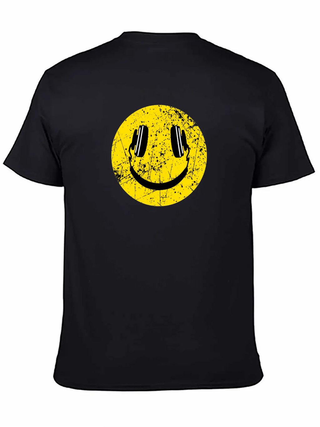 Music Lover Headphones Smiley Basic Graphic T-Shirt – Daily Comfort In Soft Cotton