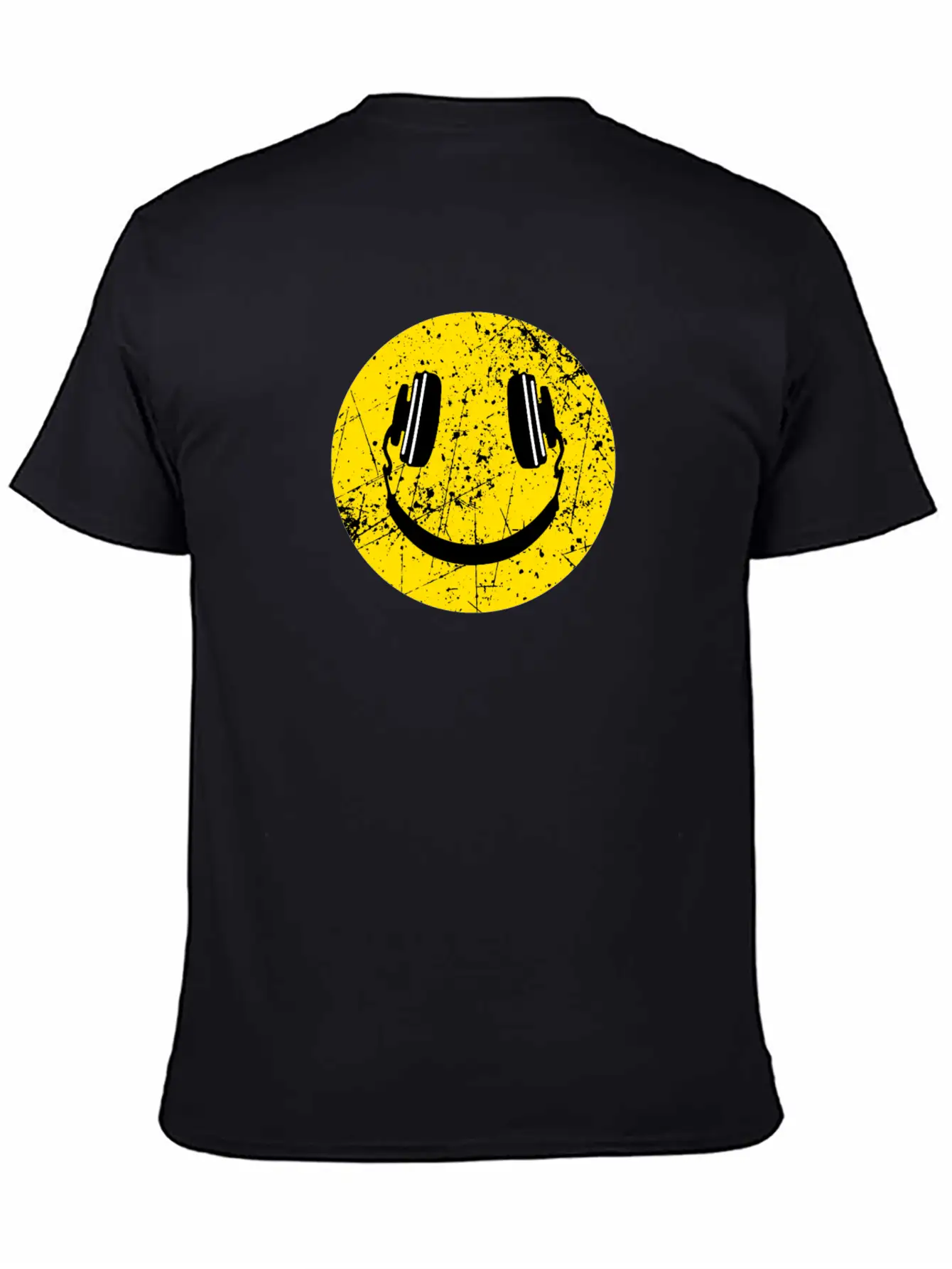 Music Lover Headphones Smiley Basic Graphic T-Shirt – Daily Comfort In Soft Cotton