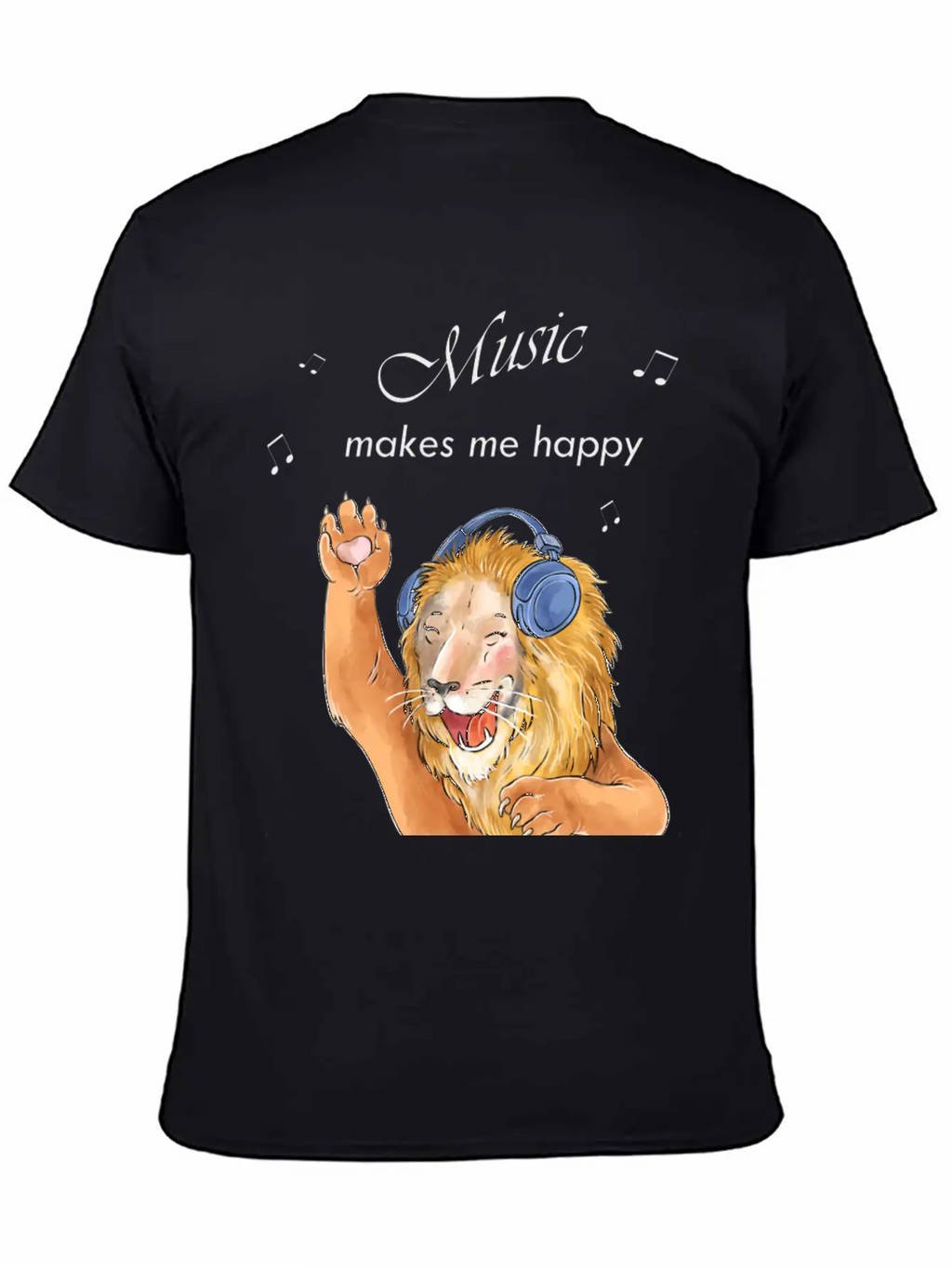 Music Makes Me Happy Classic Cotton Tee – Unisex Comfort For Any Season