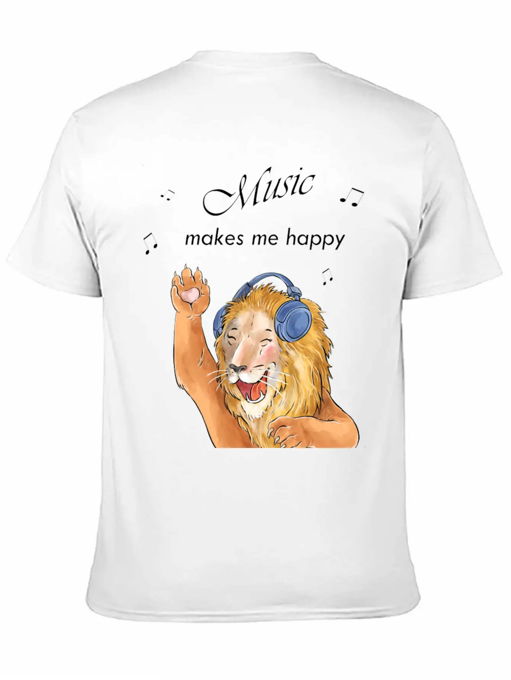 Music Makes Me Happy Classic Cotton Tee – Unisex Comfort For Any Season