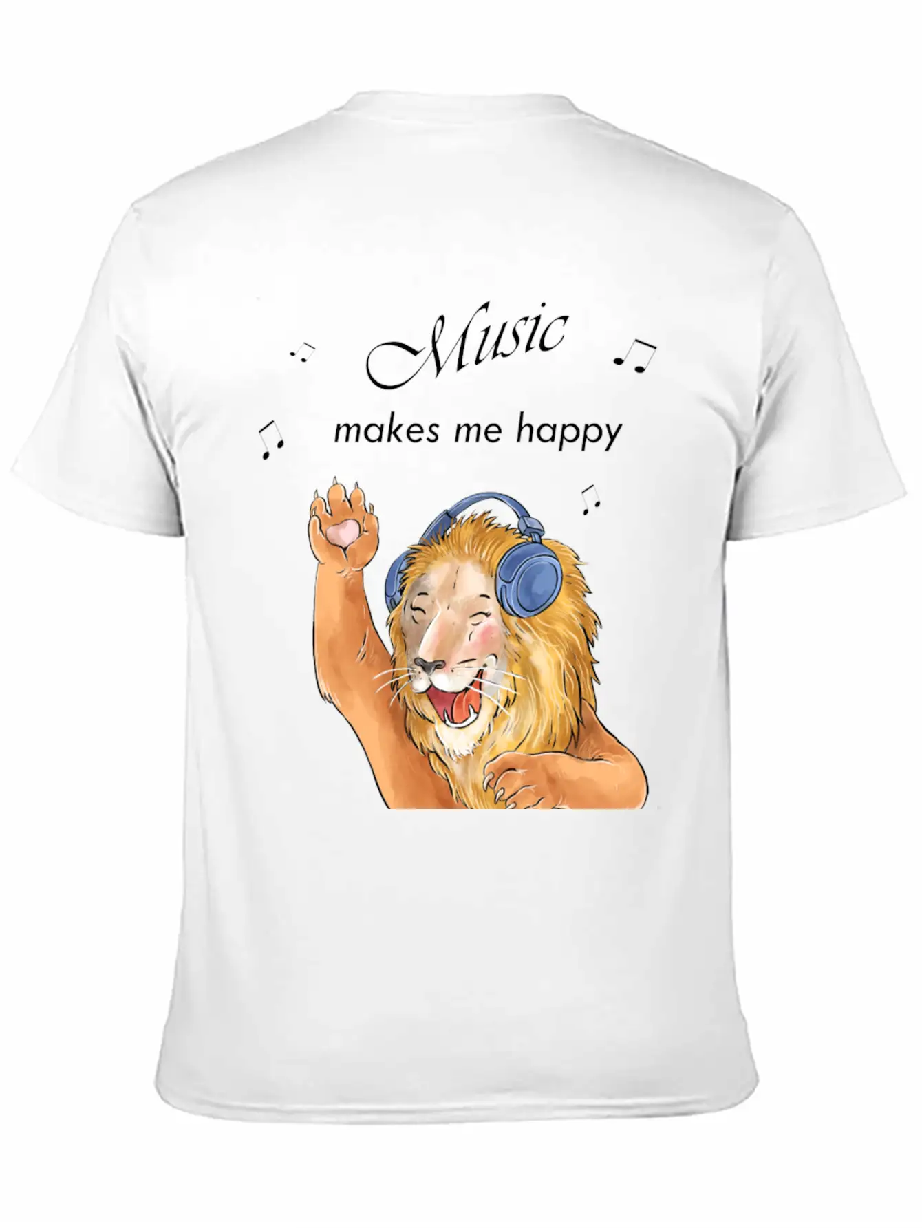 Music Makes Me Happy Classic Cotton Tee – Unisex Comfort For Any Season