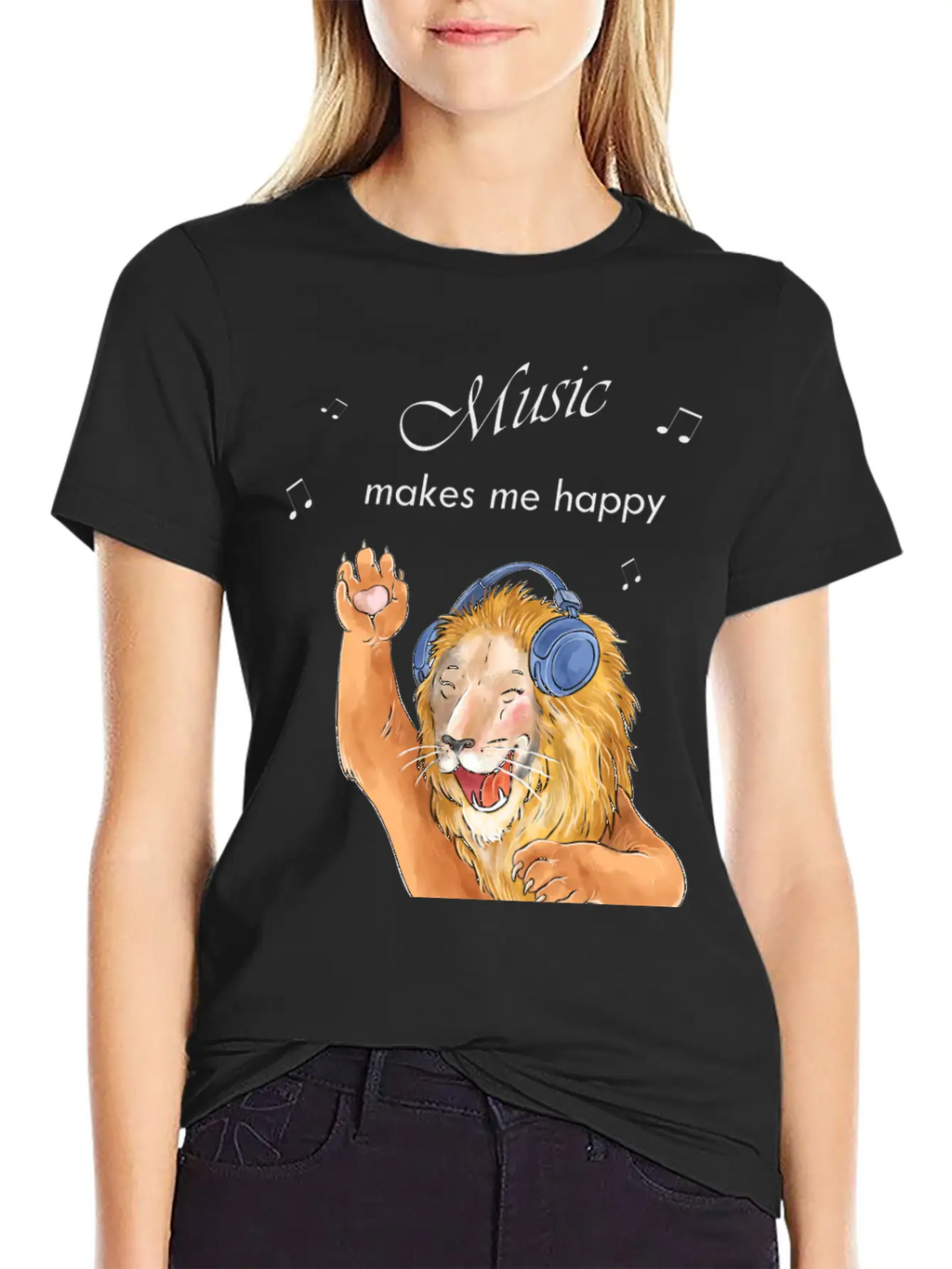 Music Makes Me Happy Classic Cotton Tee – Unisex Comfort For Any Season