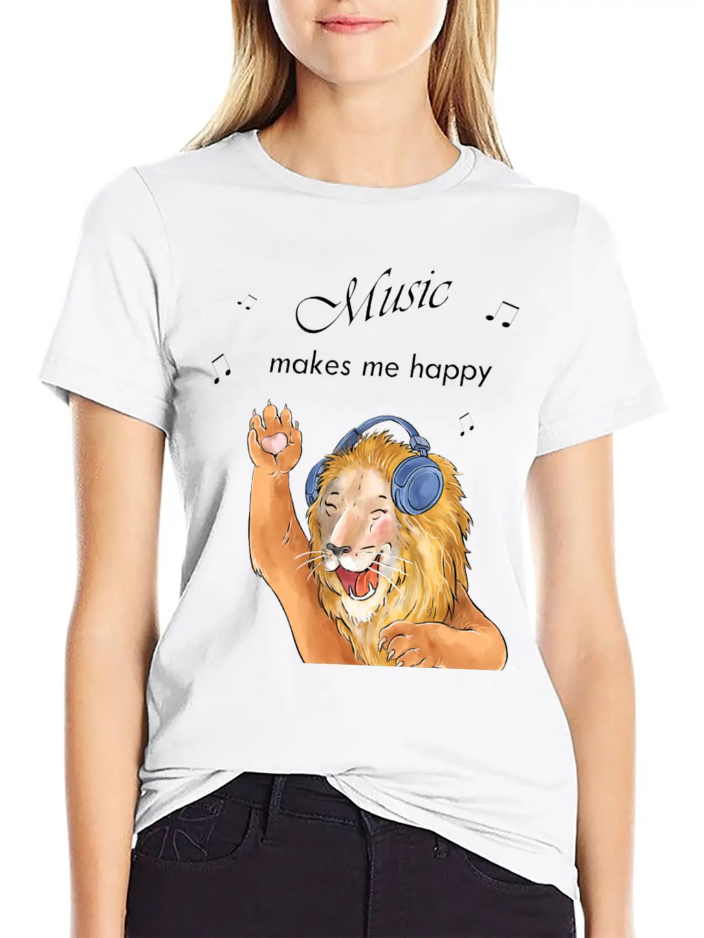 Music Makes Me Happy Classic Cotton Tee – Unisex Comfort For Any Season