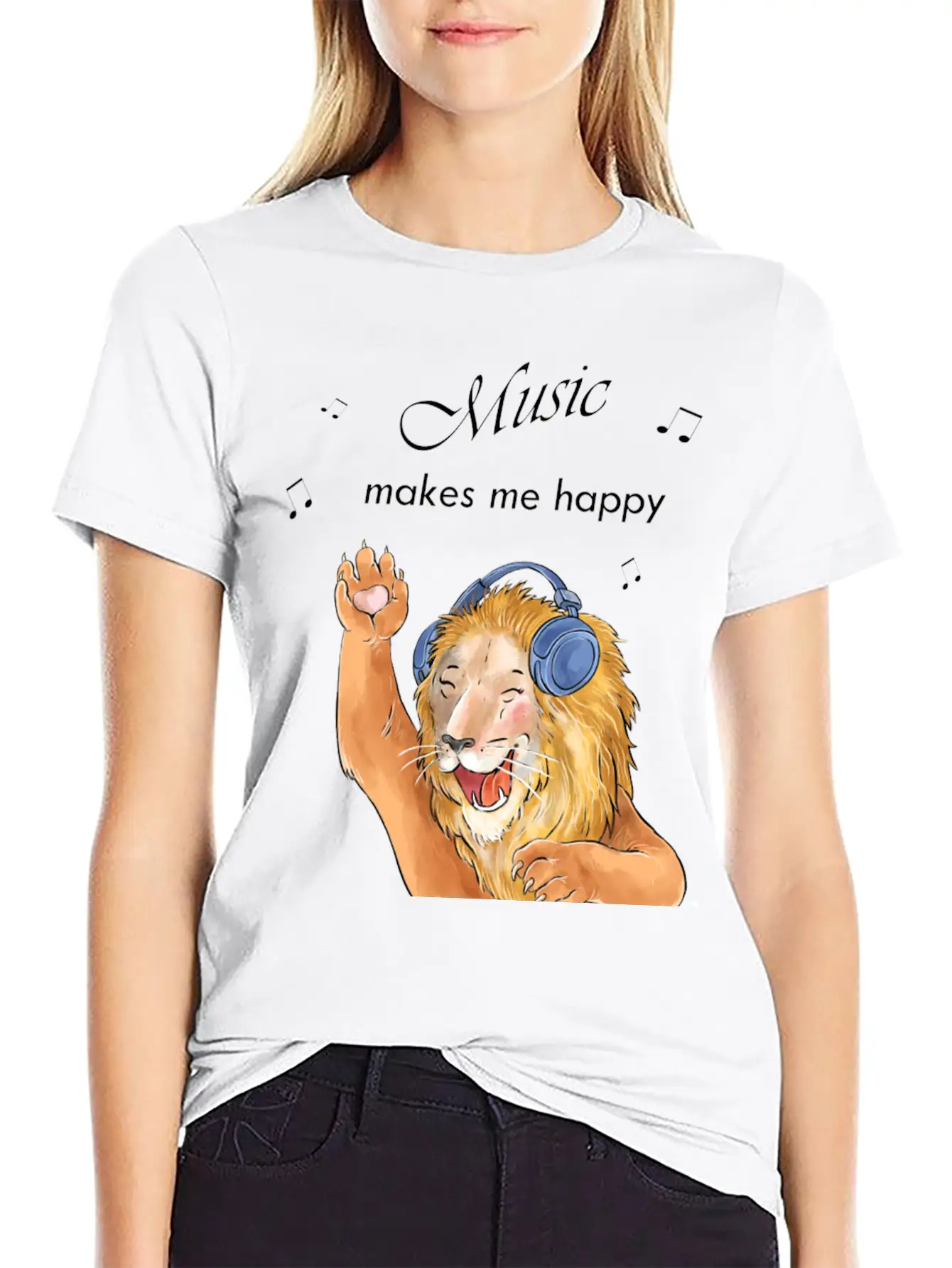 Music Makes Me Happy Classic Cotton Tee – Unisex Comfort For Any Season