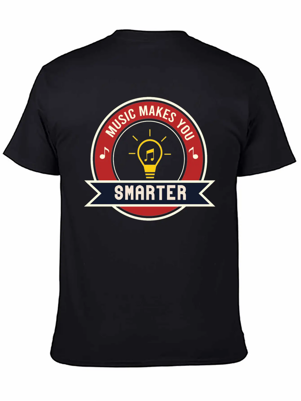 MUSIC MAKES YOU SMARTER Basic Graphic T-Shirt – Daily Comfort In Soft Cotton