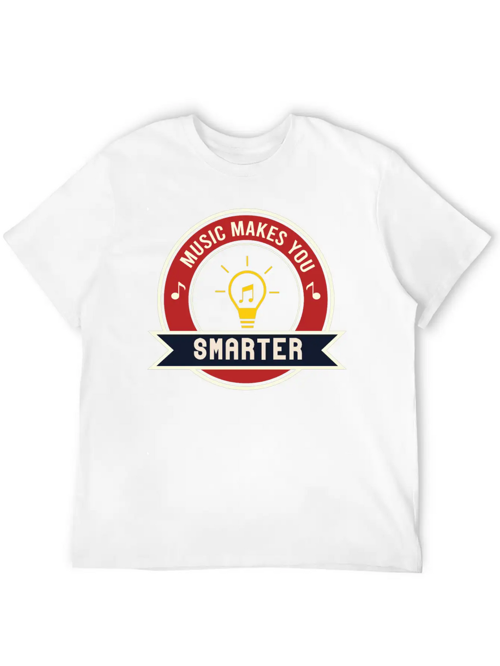 MUSIC MAKES YOU SMARTER Basic Graphic T-Shirt – Daily Comfort In Soft Cotton