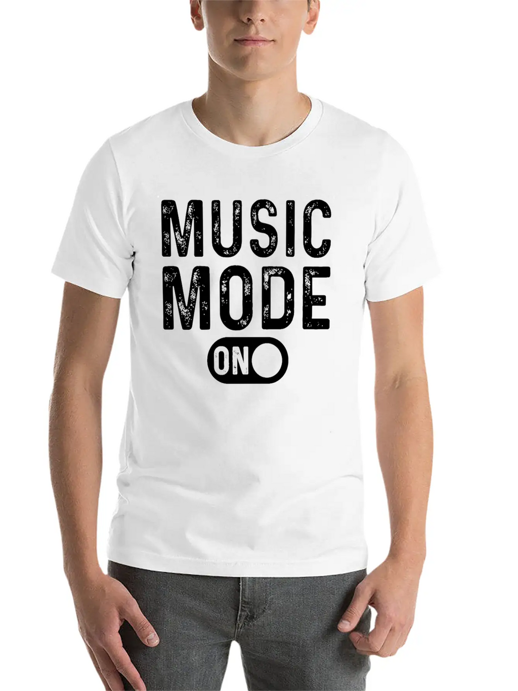 Music Mode On - Musician Music Lover Breathable Soft Cotton T-Shirt – Timeless Casual Look