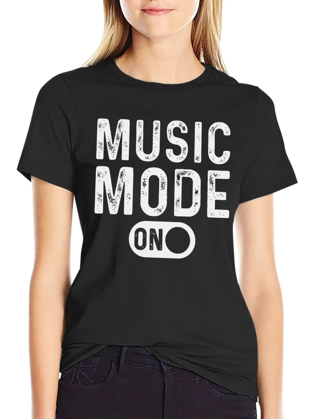 Music Mode On - Musician Music Lover Breathable Soft Cotton T-Shirt – Timeless Casual Look