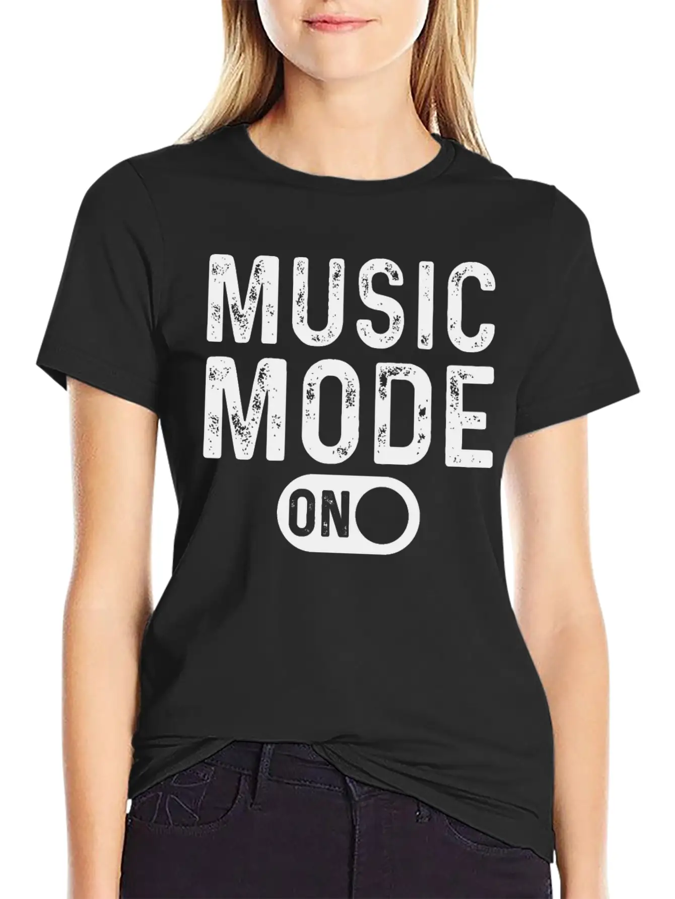 Music Mode On - Musician Music Lover Breathable Soft Cotton T-Shirt – Timeless Casual Look