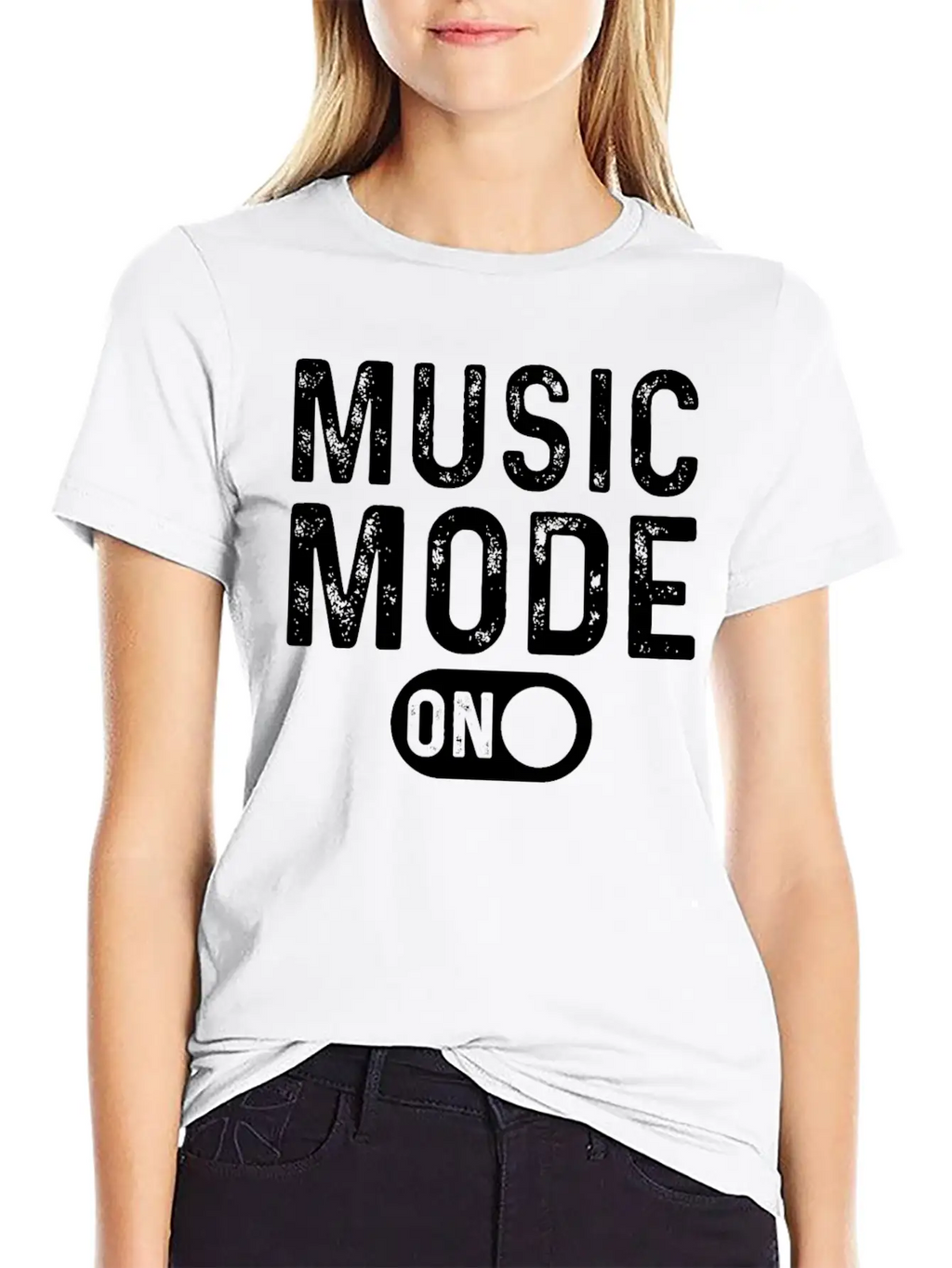 Music Mode On - Musician Music Lover Breathable Soft Cotton T-Shirt – Timeless Casual Look