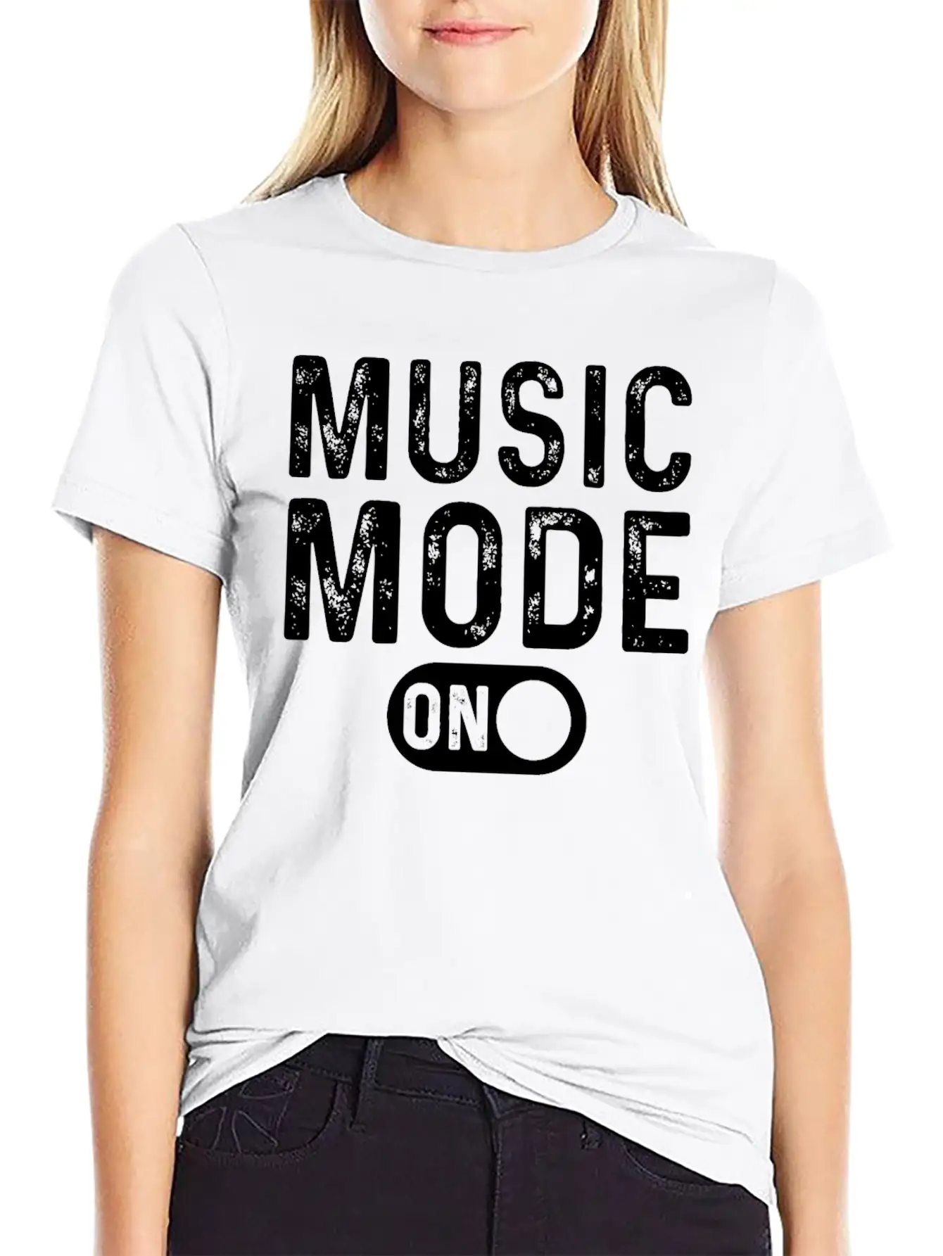 Music Mode On - Musician Music Lover Breathable Soft Cotton T-Shirt – Timeless Casual Look