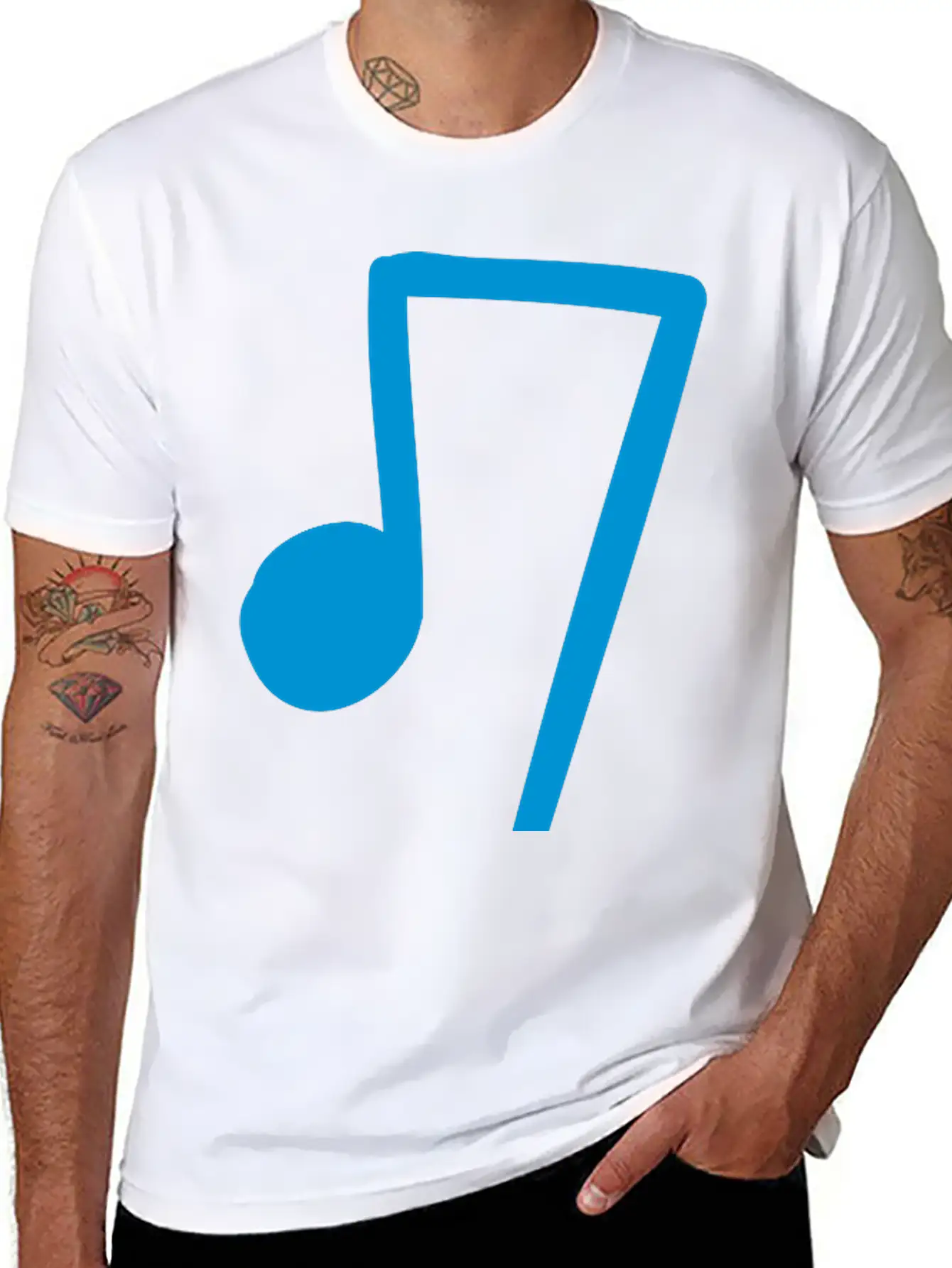 Music Note Breathable Soft Cotton T-Shirt – Timeless Casual Look