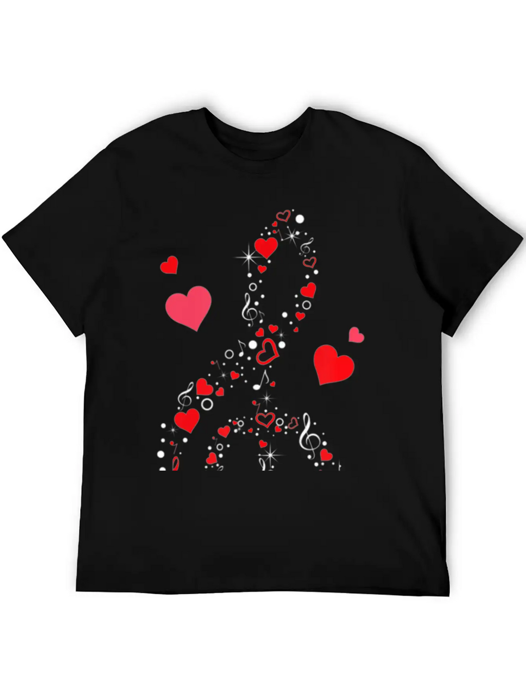 Music Note Hearts Cute Valentines Day Music Lover Classic Cotton Tee – Unisex Comfort For Any Season