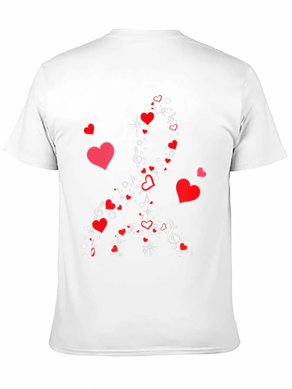 Music Note Hearts Cute Valentines Day Music Lover Classic Cotton Tee – Unisex Comfort For Any Season