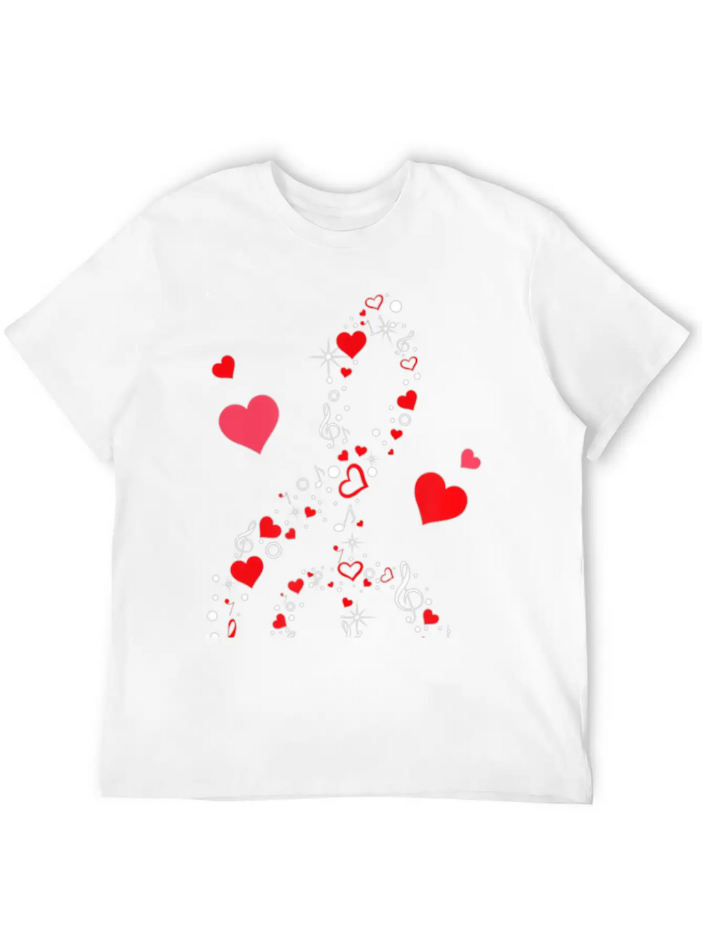 Music Note Hearts Cute Valentines Day Music Lover Classic Cotton Tee – Unisex Comfort For Any Season