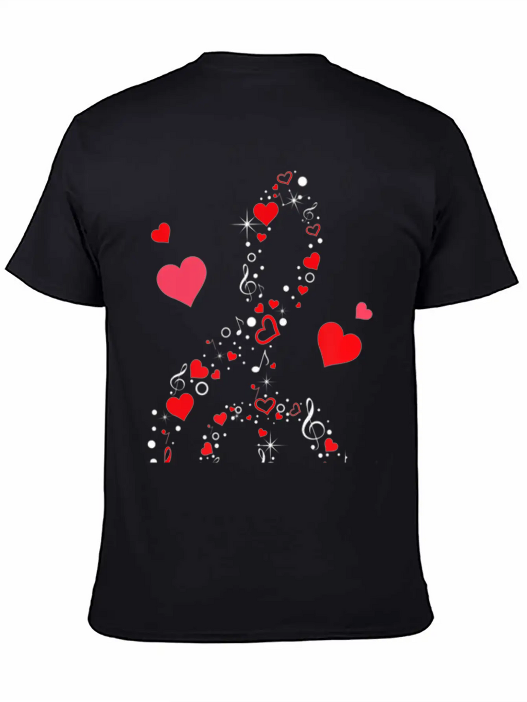 Music Note Hearts Cute Valentines Day Music Lover Classic Cotton Tee – Unisex Comfort For Any Season