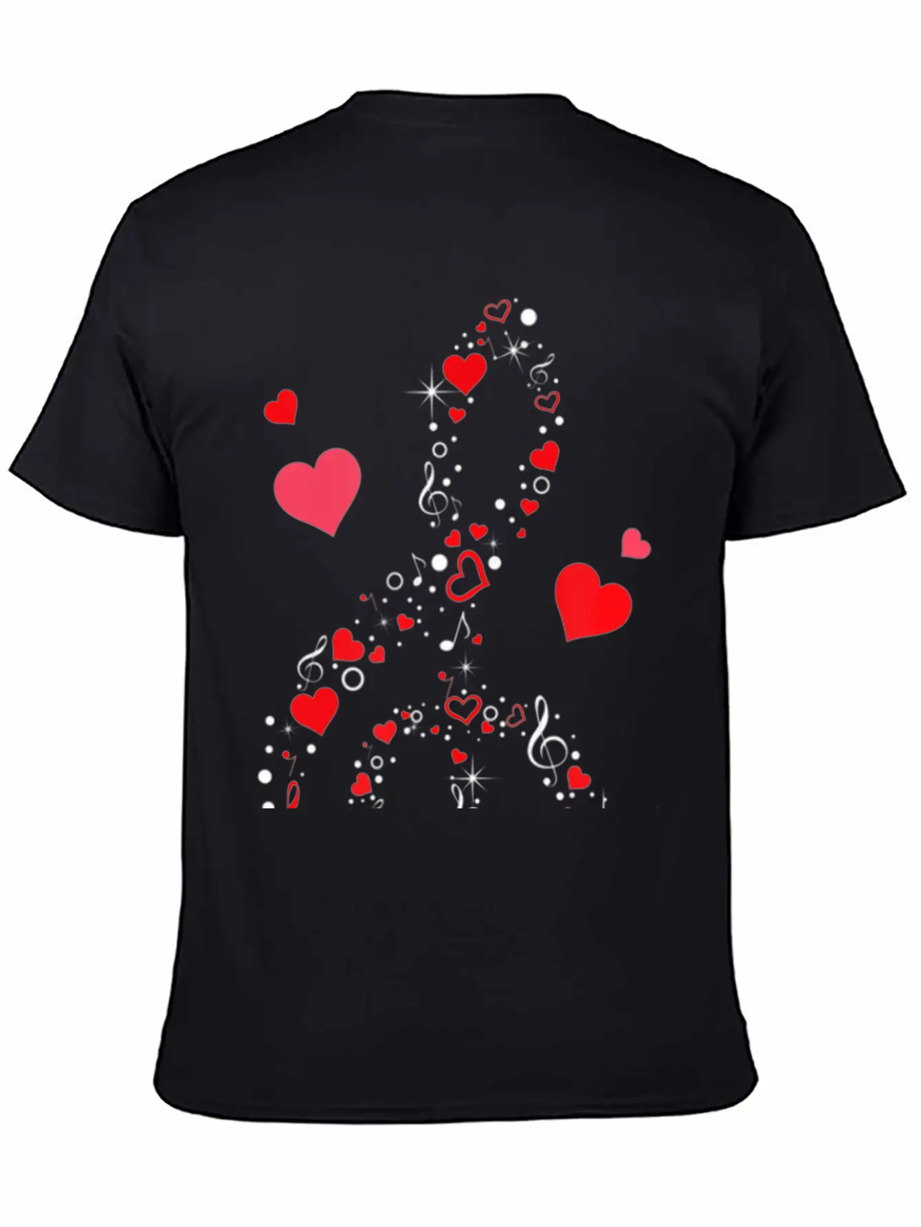 Music Note Hearts Cute Valentines Day Music Lover Classic Cotton Tee – Unisex Comfort For Any Season