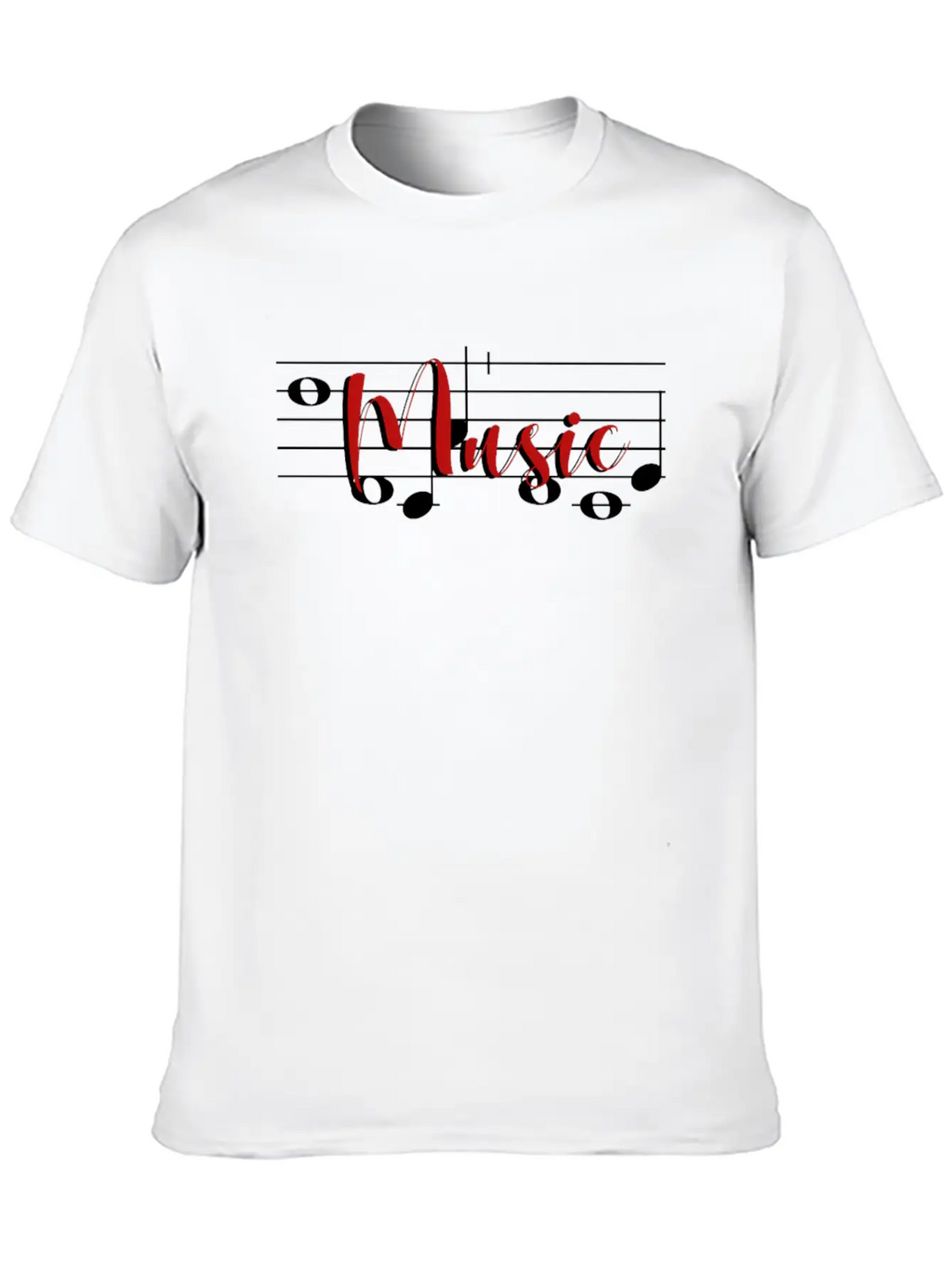 Music Notes Relaxed Everyday Tee – Lightweight And Durable Cotton