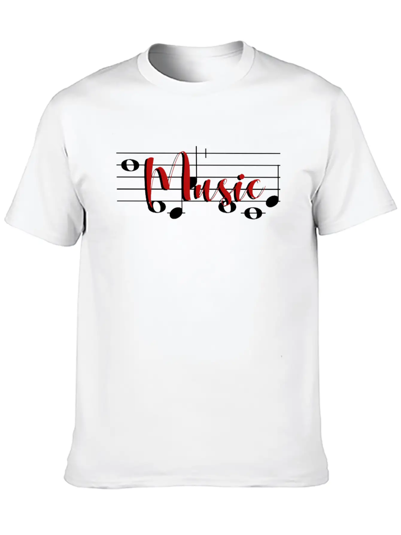 Music Notes Relaxed Everyday Tee – Lightweight And Durable Cotton