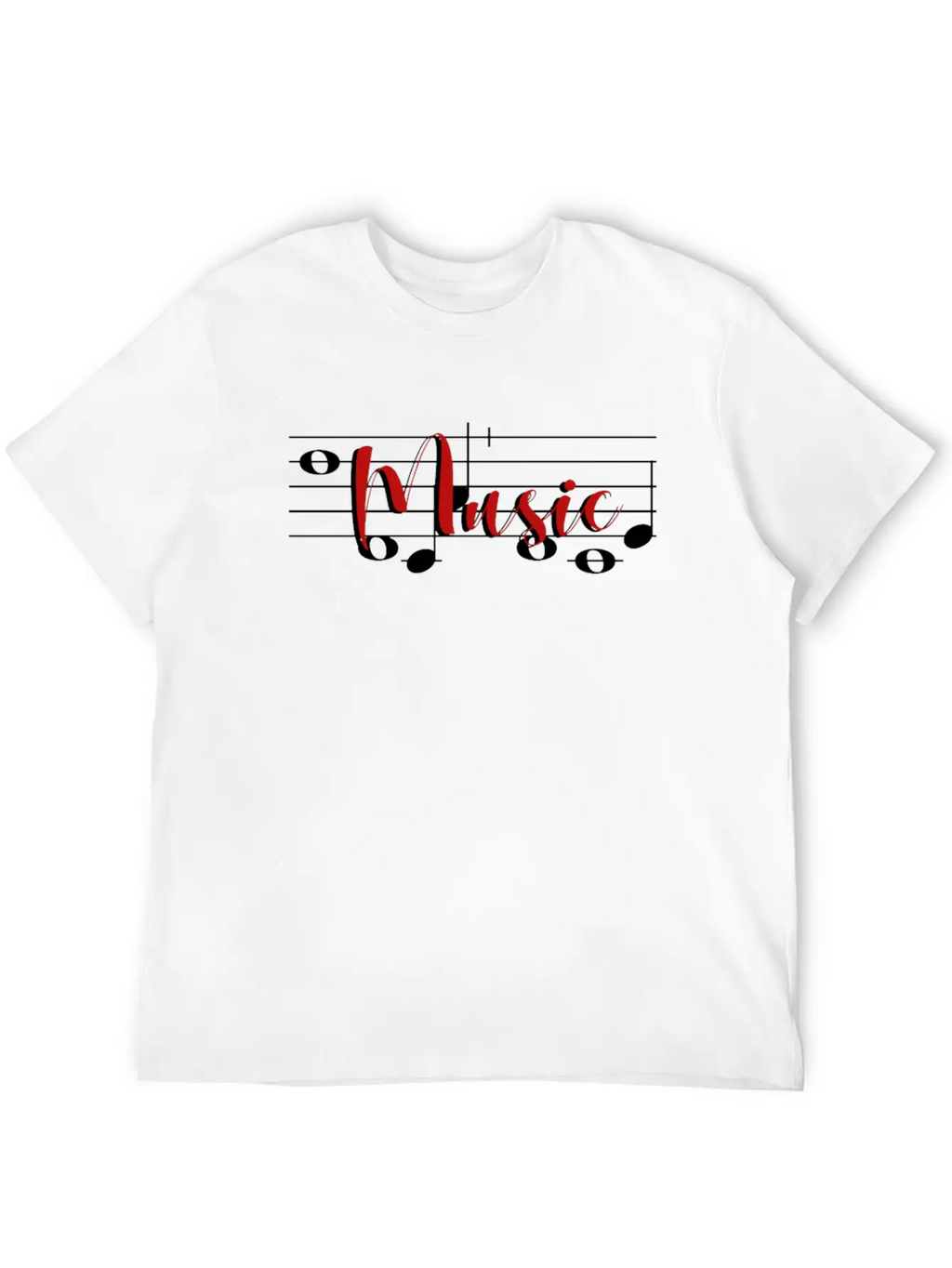 Music Notes Relaxed Everyday Tee – Lightweight And Durable Cotton