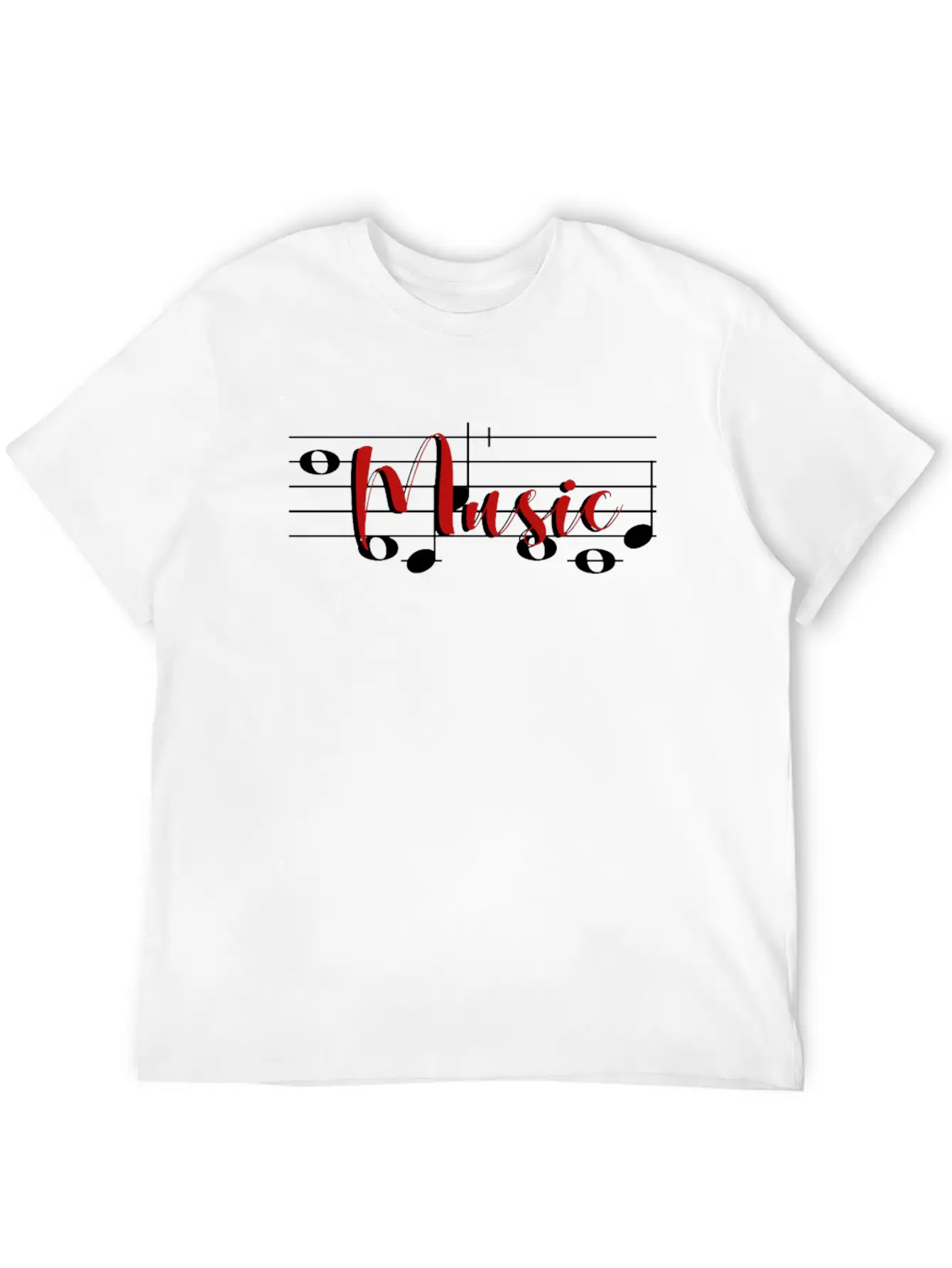 Music Notes Relaxed Everyday Tee – Lightweight And Durable Cotton