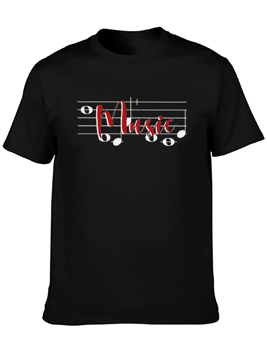 Music Notes Relaxed Everyday Tee – Lightweight And Durable Cotton