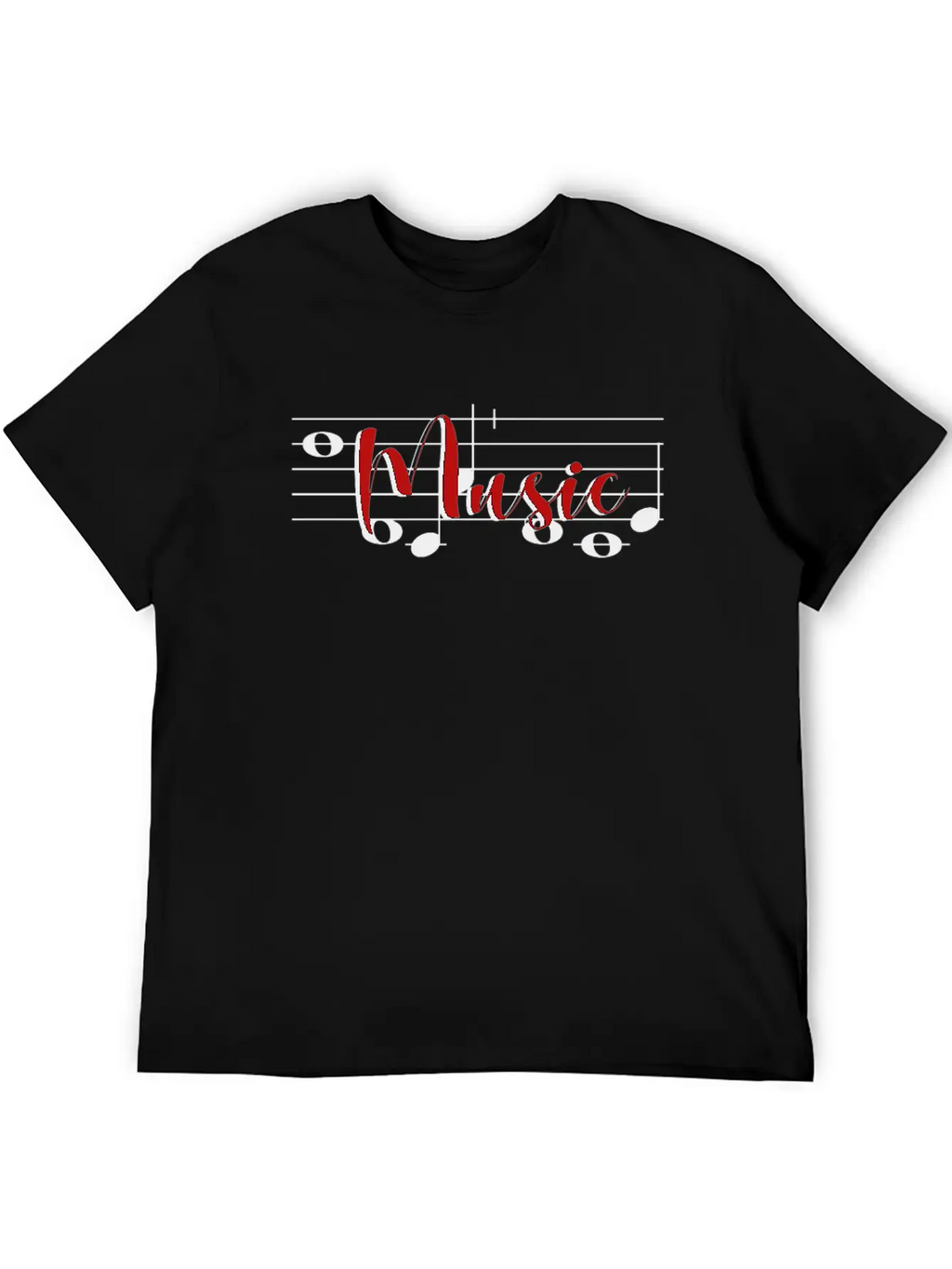 Music Notes Relaxed Everyday Tee – Lightweight And Durable Cotton
