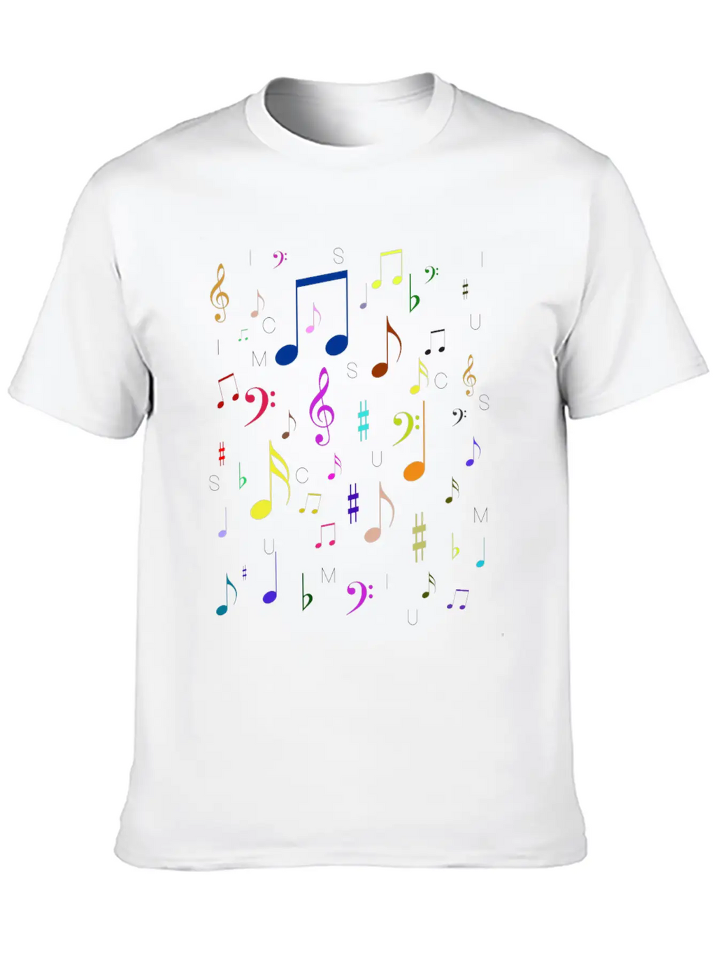 Music Notes Treble Bass Minim Quaver Breve Concert Relaxed Everyday Tee – Lightweight And Durable Cotton