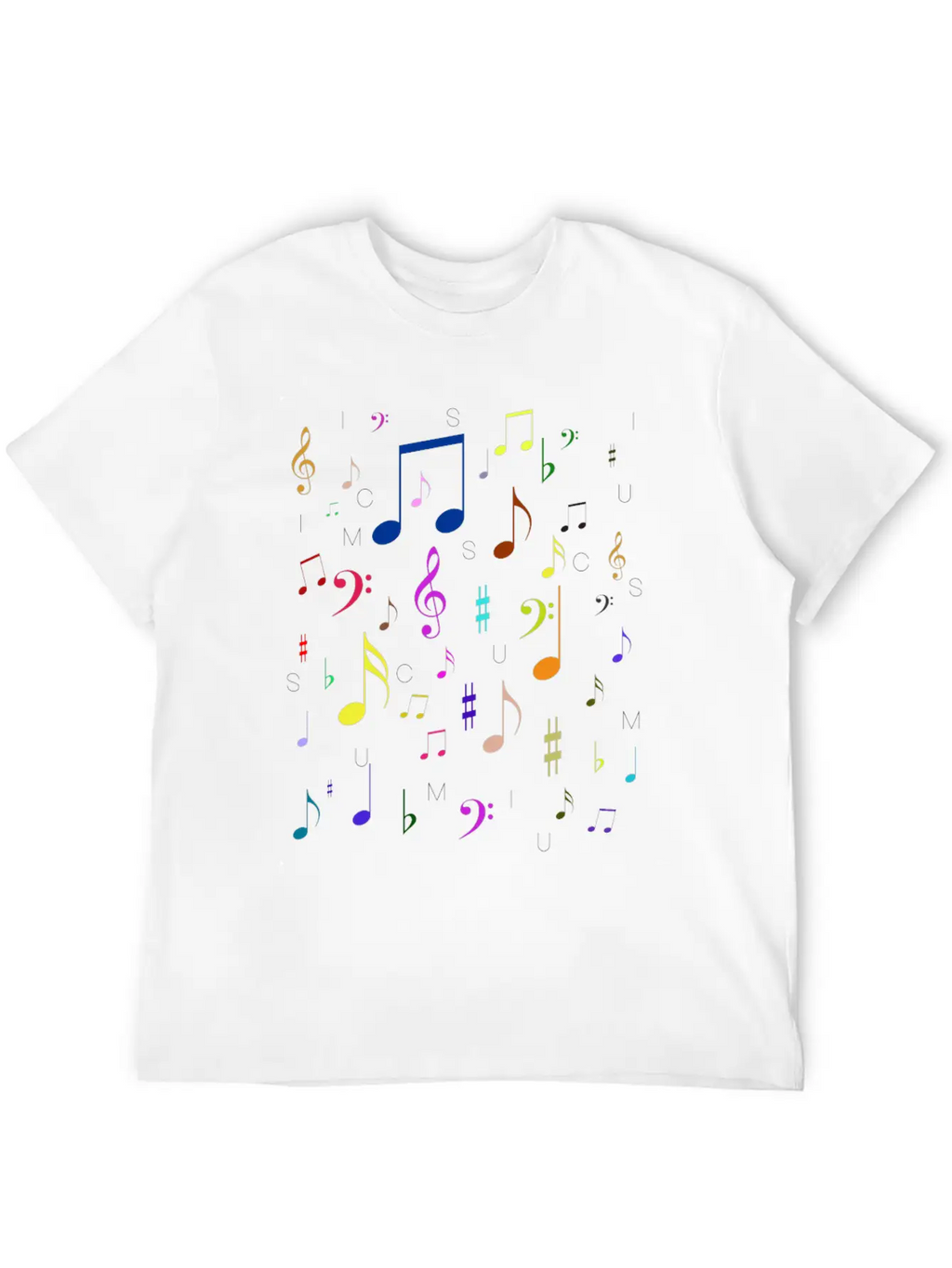 Music Notes Treble Bass Minim Quaver Breve Concert Relaxed Everyday Tee – Lightweight And Durable Cotton