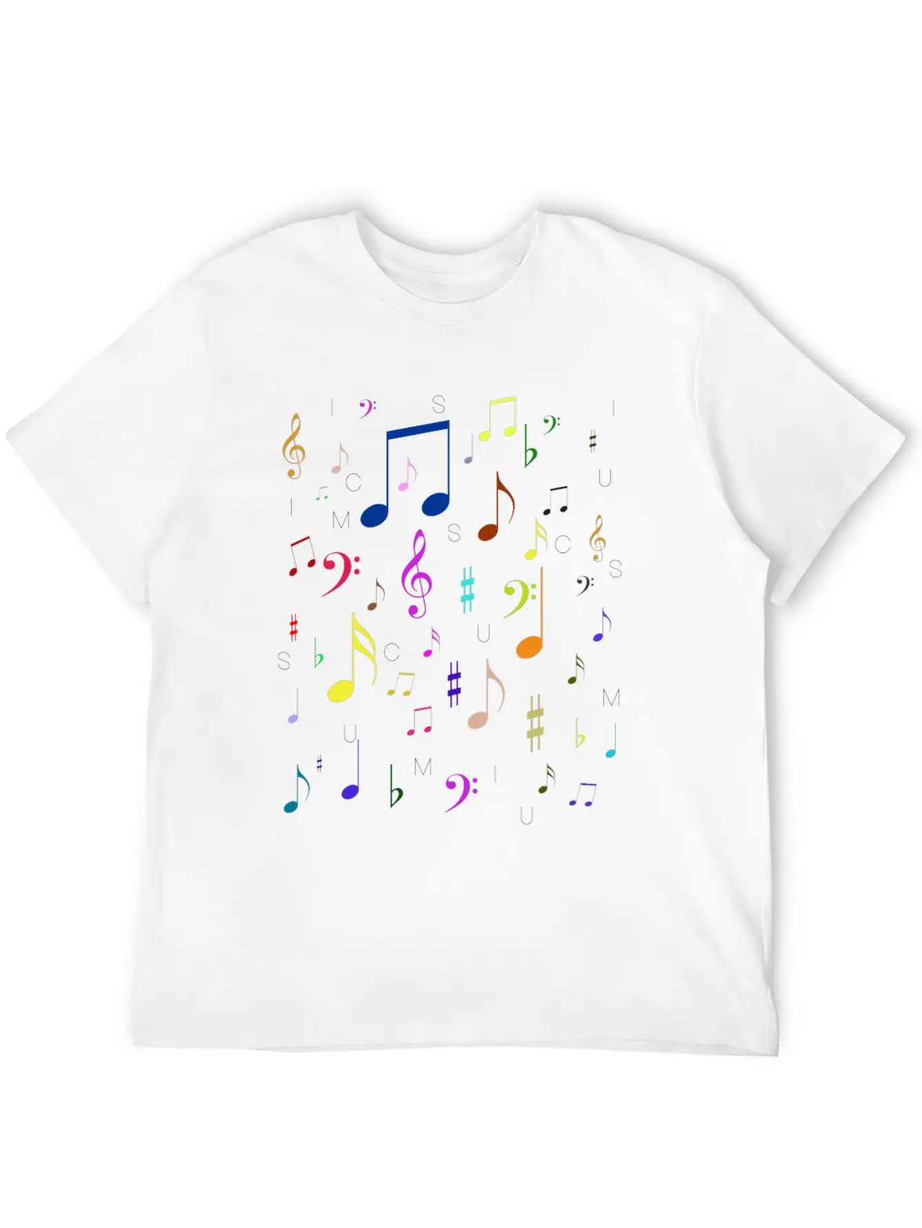 Music Notes Treble Bass Minim Quaver Breve Concert Relaxed Everyday Tee – Lightweight And Durable Cotton